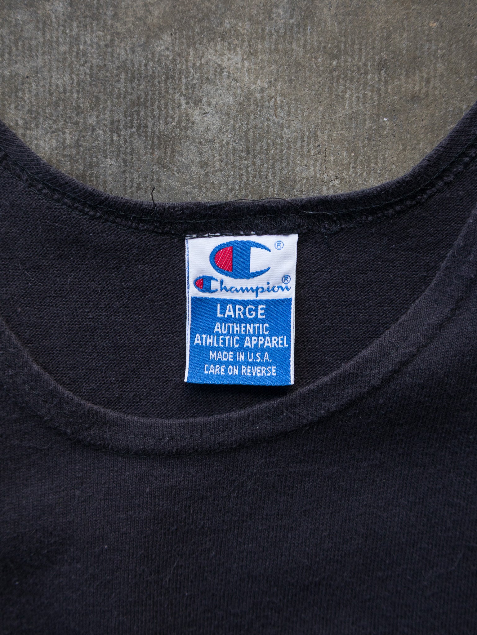 Vintage 90s Black Champion Tank (L)