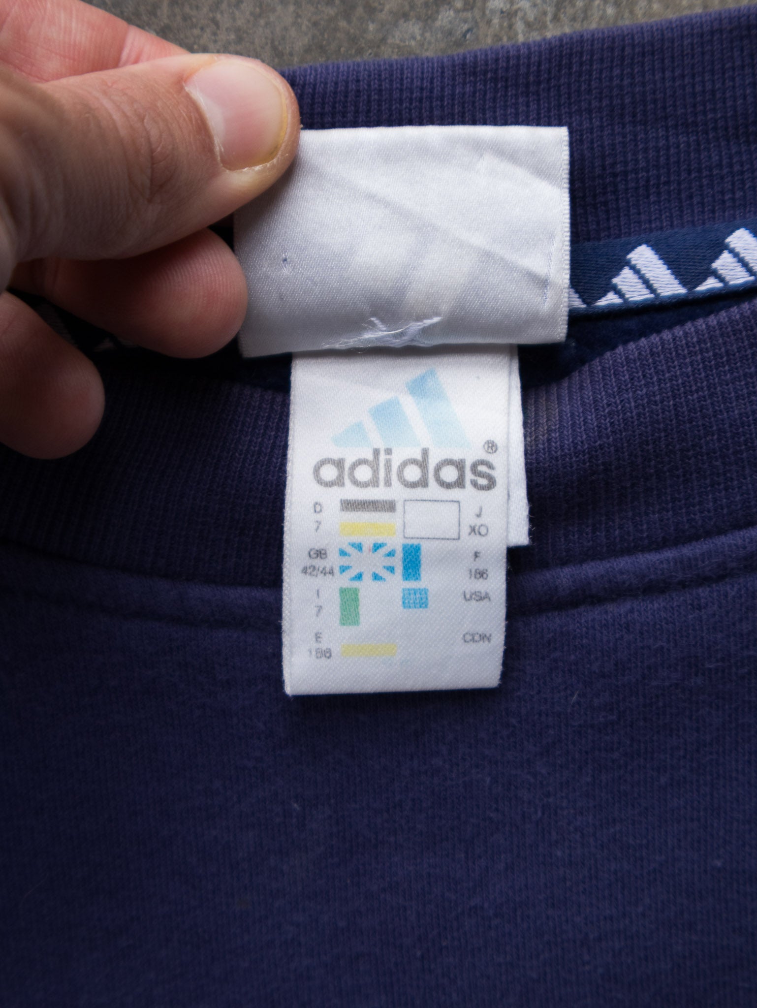 Vintage 90s Navy Adidas Sweatshirt (L)