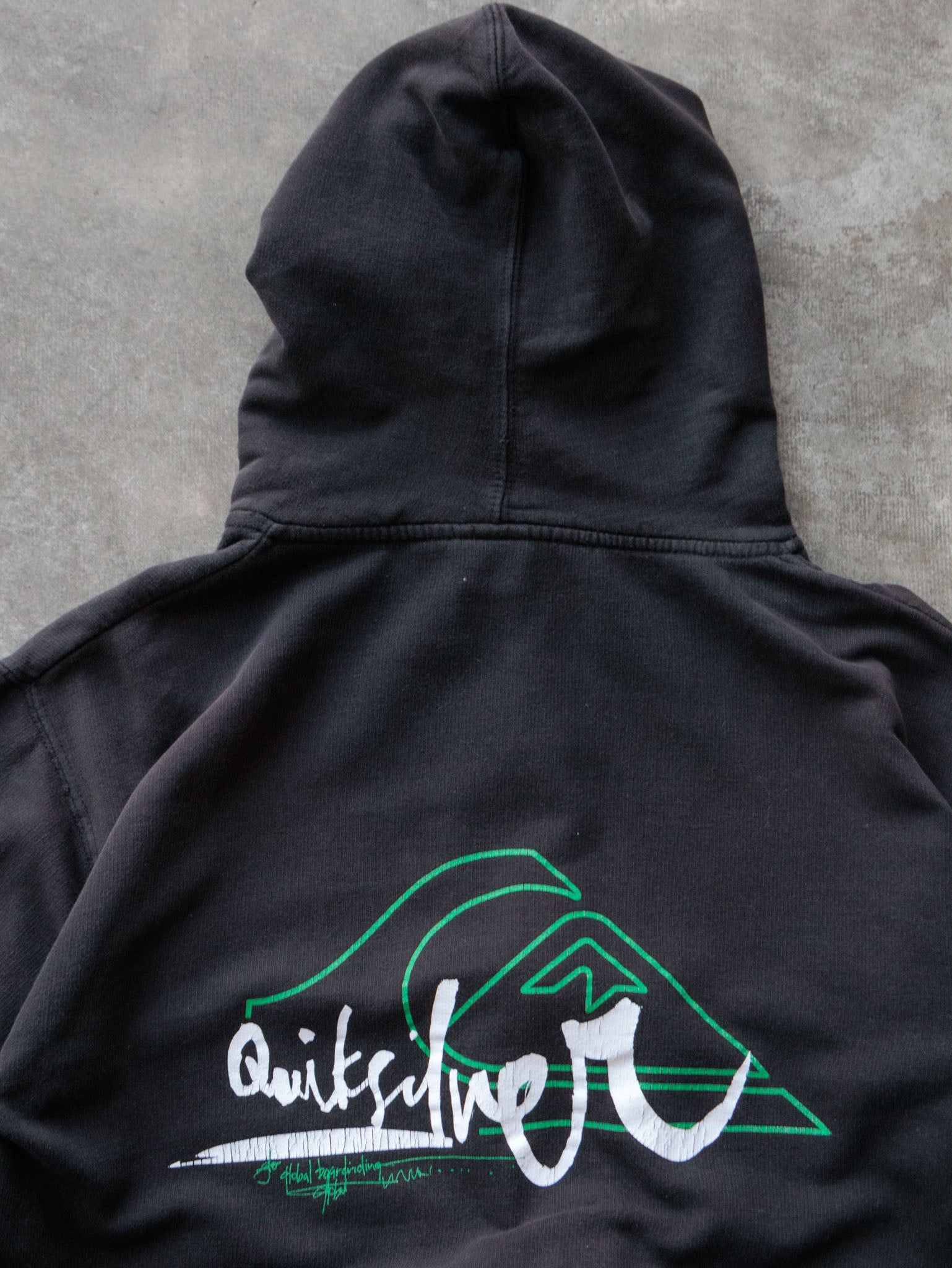Vintage 00s Black Quiksilver Full Zip Hoodie (L)
