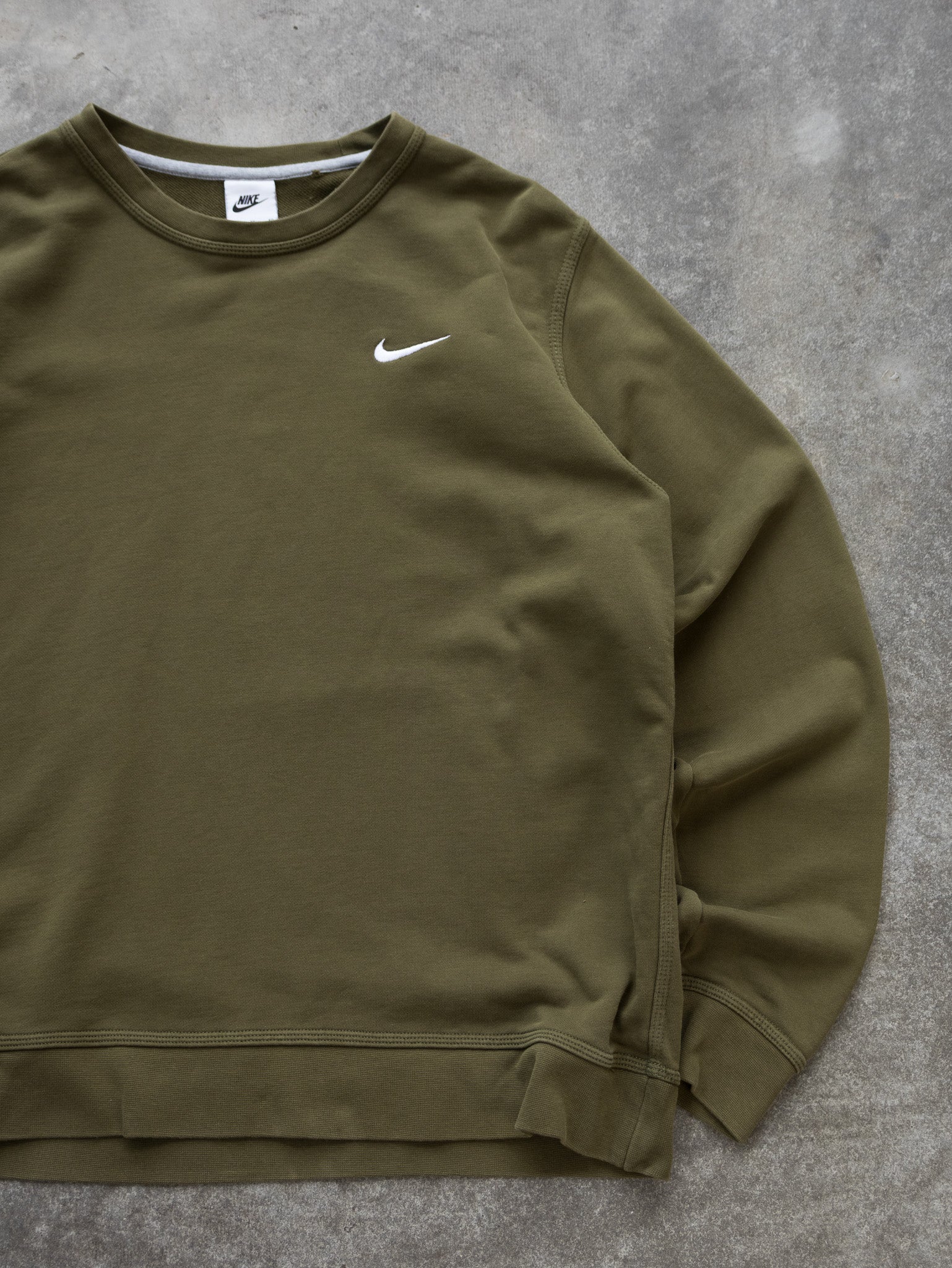 Vintage Olive Nike Sweatshirt (XL)