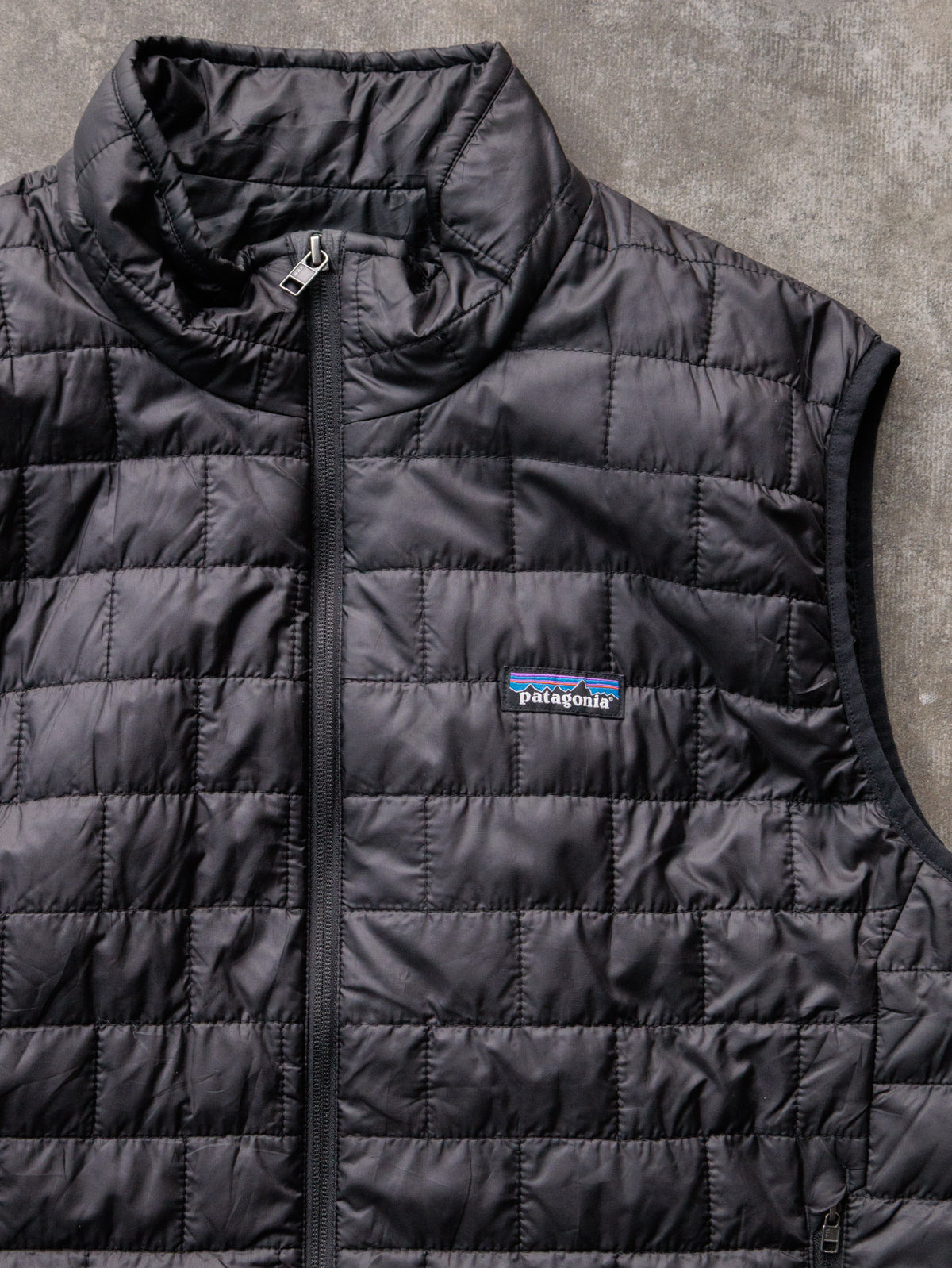Vintage Black Patagonia Puffer Vest (L)