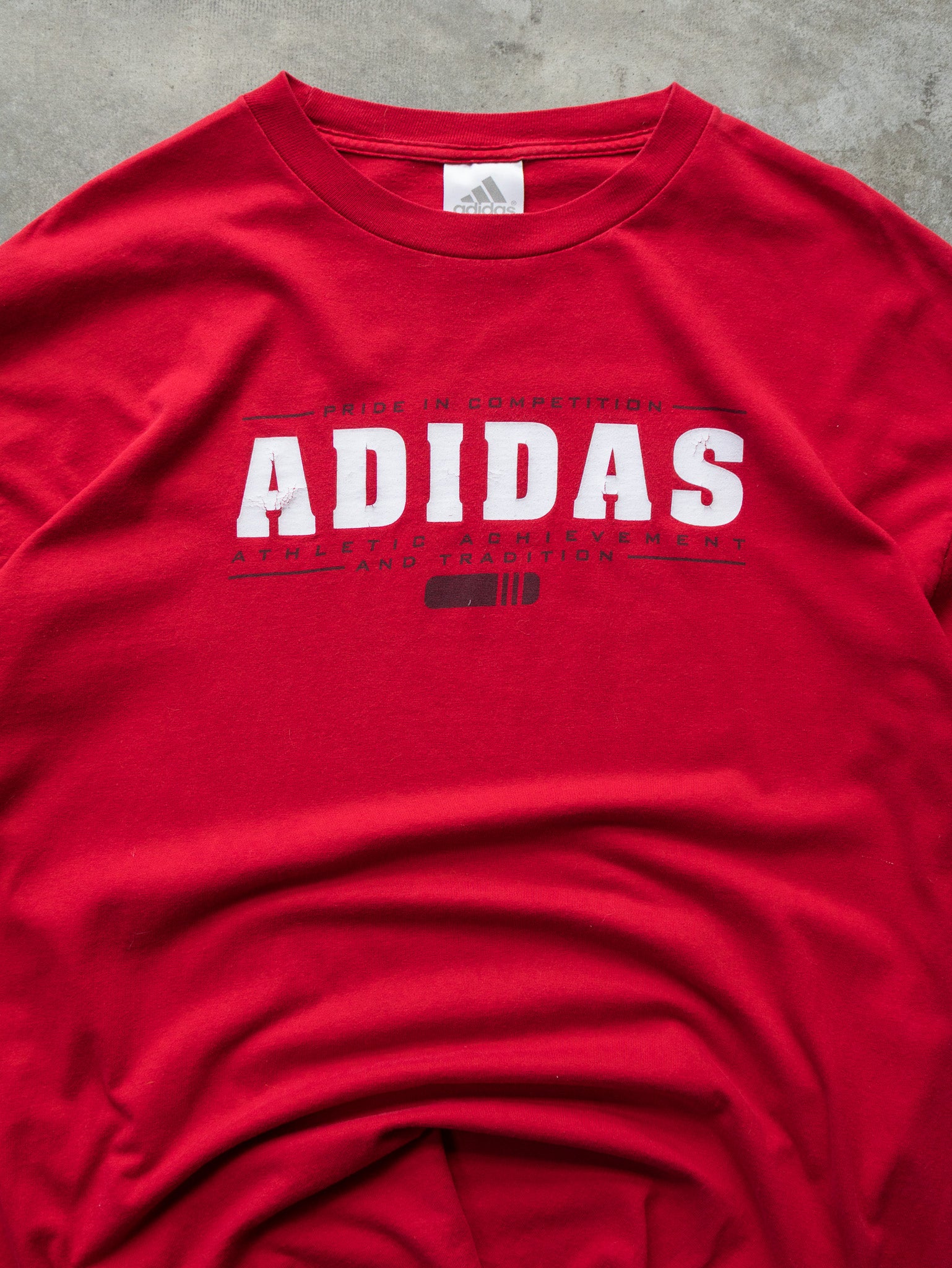 Vintage 90s Red Adidas Tee (L)