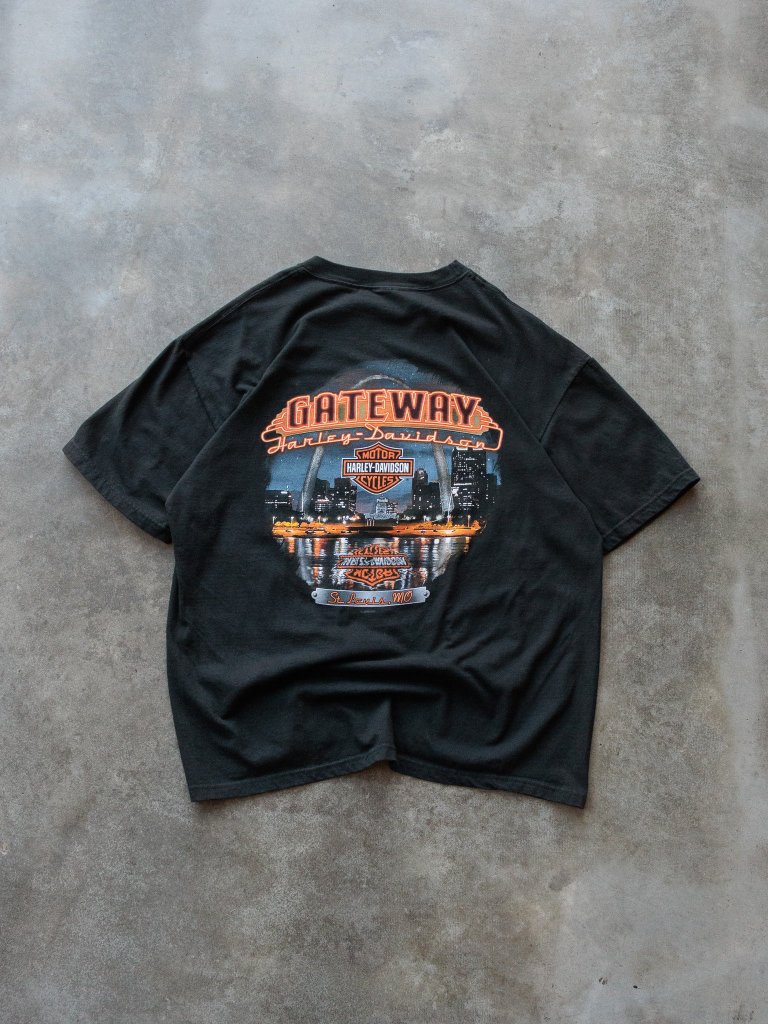 Vintage 2008 Black Harley-Davidson St. Louis Tee (-)