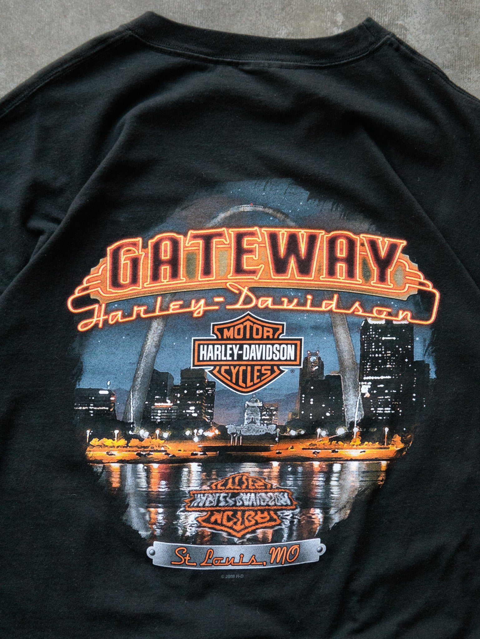 Vintage 2008 Black Harley-Davidson St. Louis Tee (-)