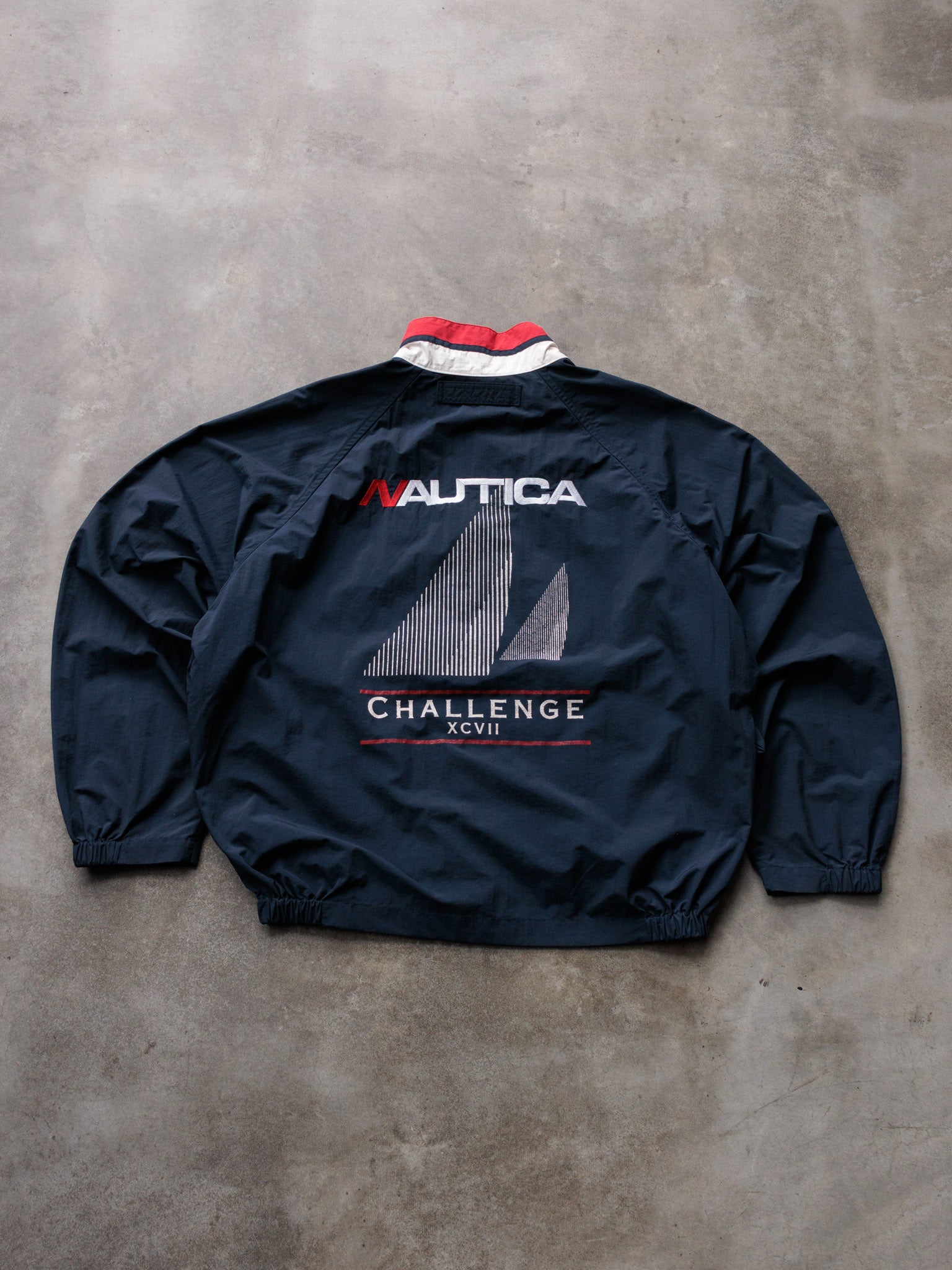 Vintage 1997 Navy Nautica Challenge Windbreaker (XL)
