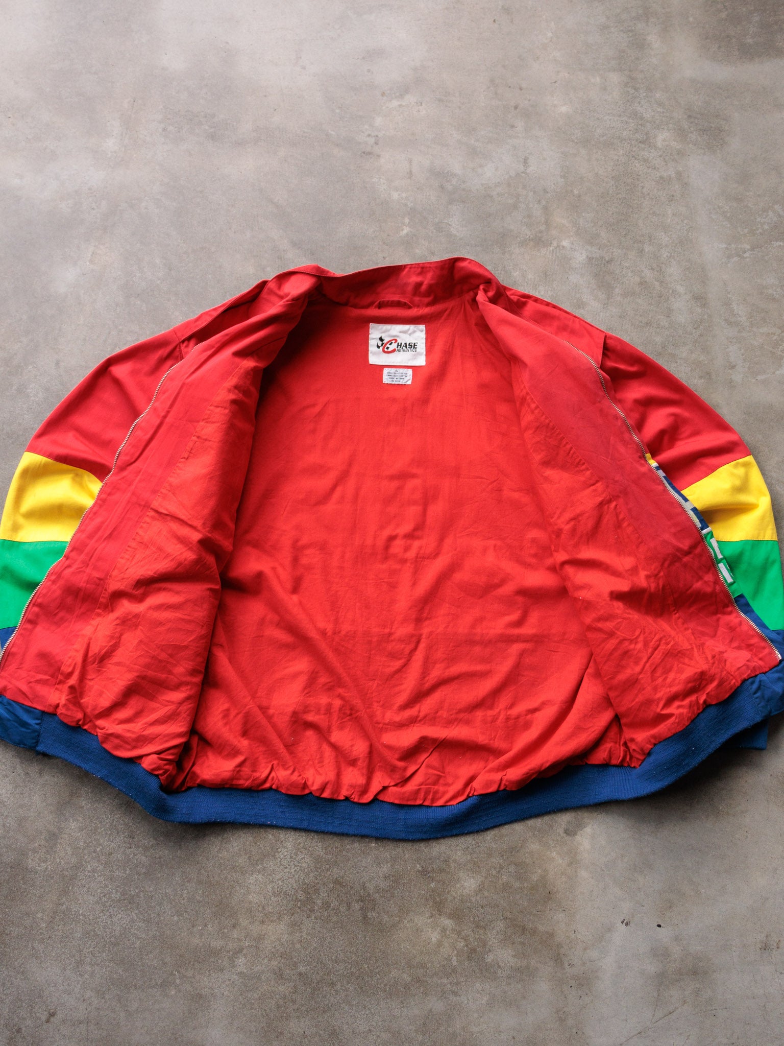 Vintage 90s Red NASCAR Jeff Gordon DuPont Colourblock Jacket (XL)