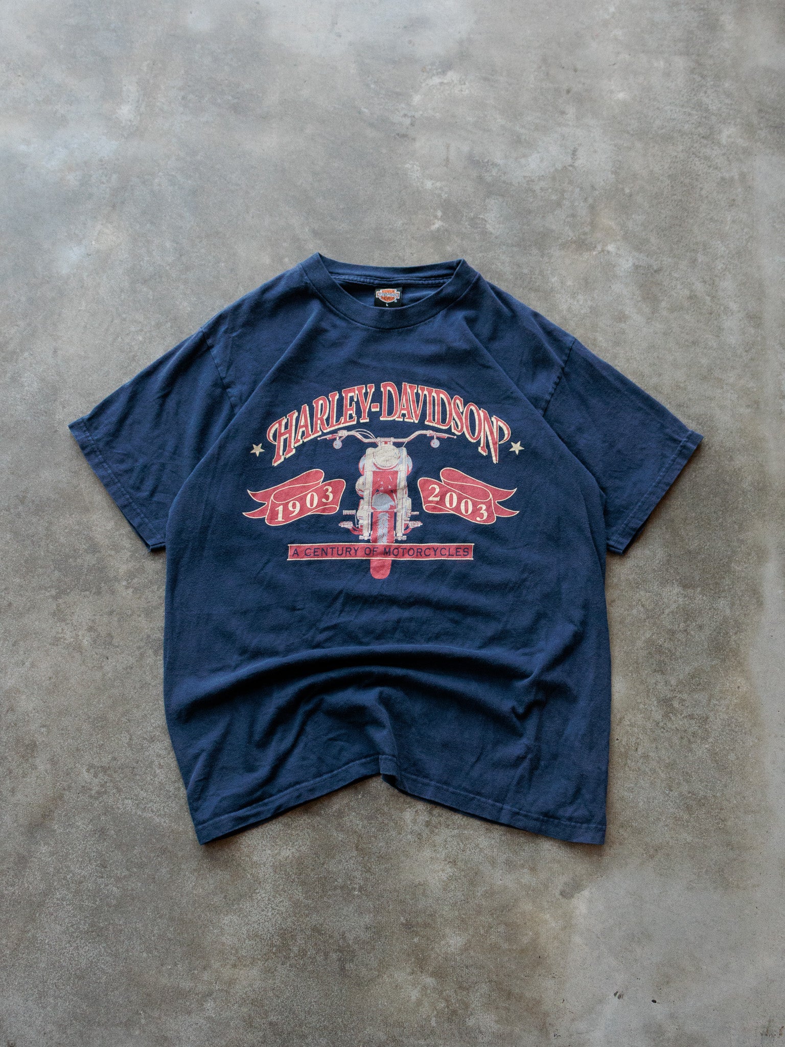 Vintage 2003 Navy Harley-Davidson Tulsa Oklahoma Tee (L)