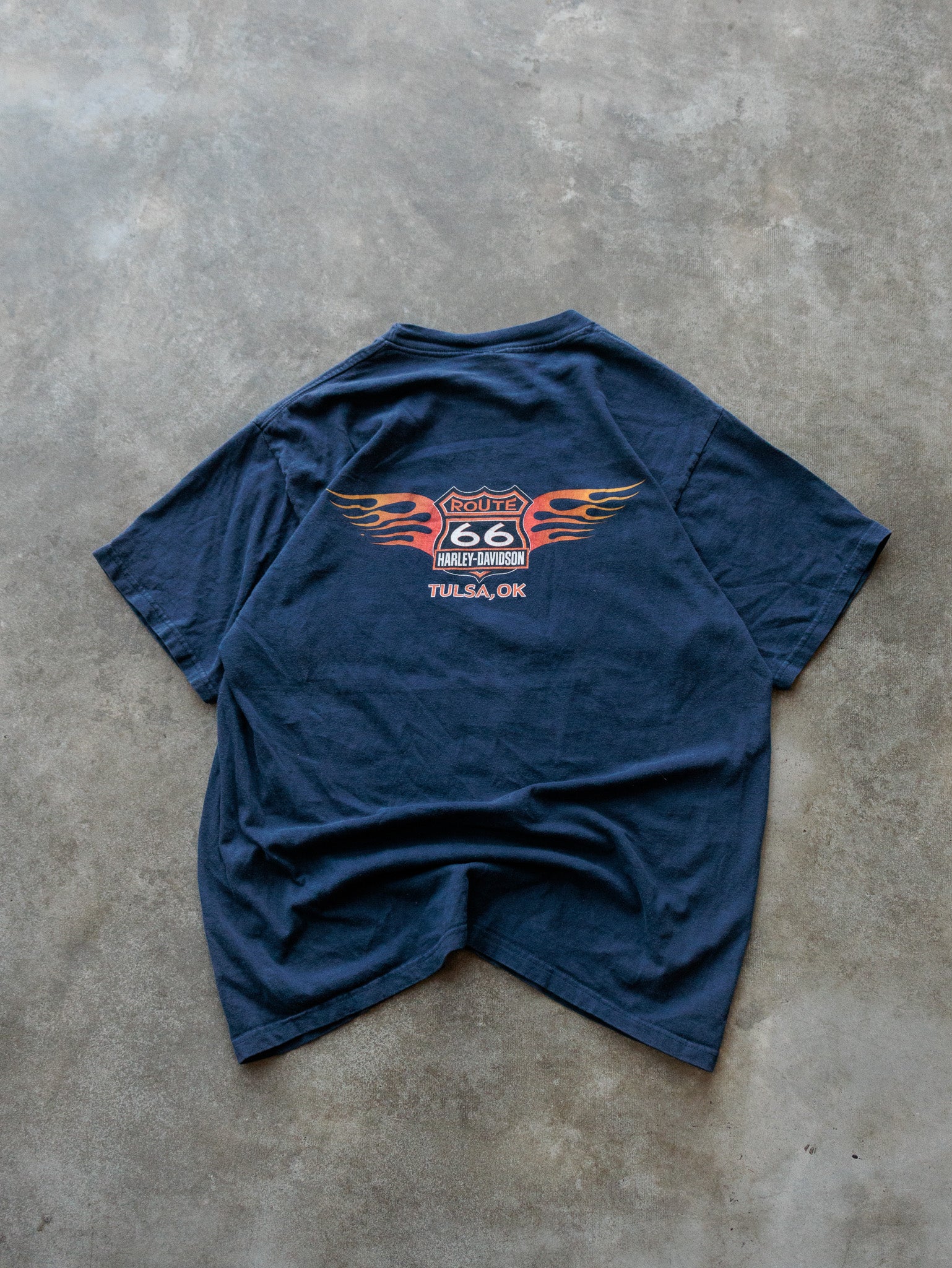 Vintage 2003 Navy Harley-Davidson Tulsa Oklahoma Tee (L)