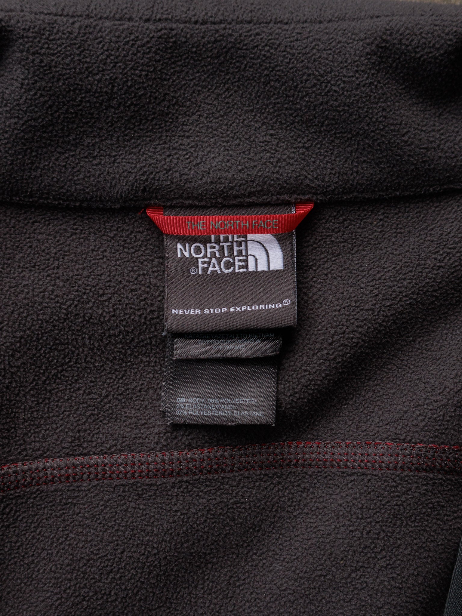 Vintage Red The North Face Colourblock Fleece Quarter Zip (L)