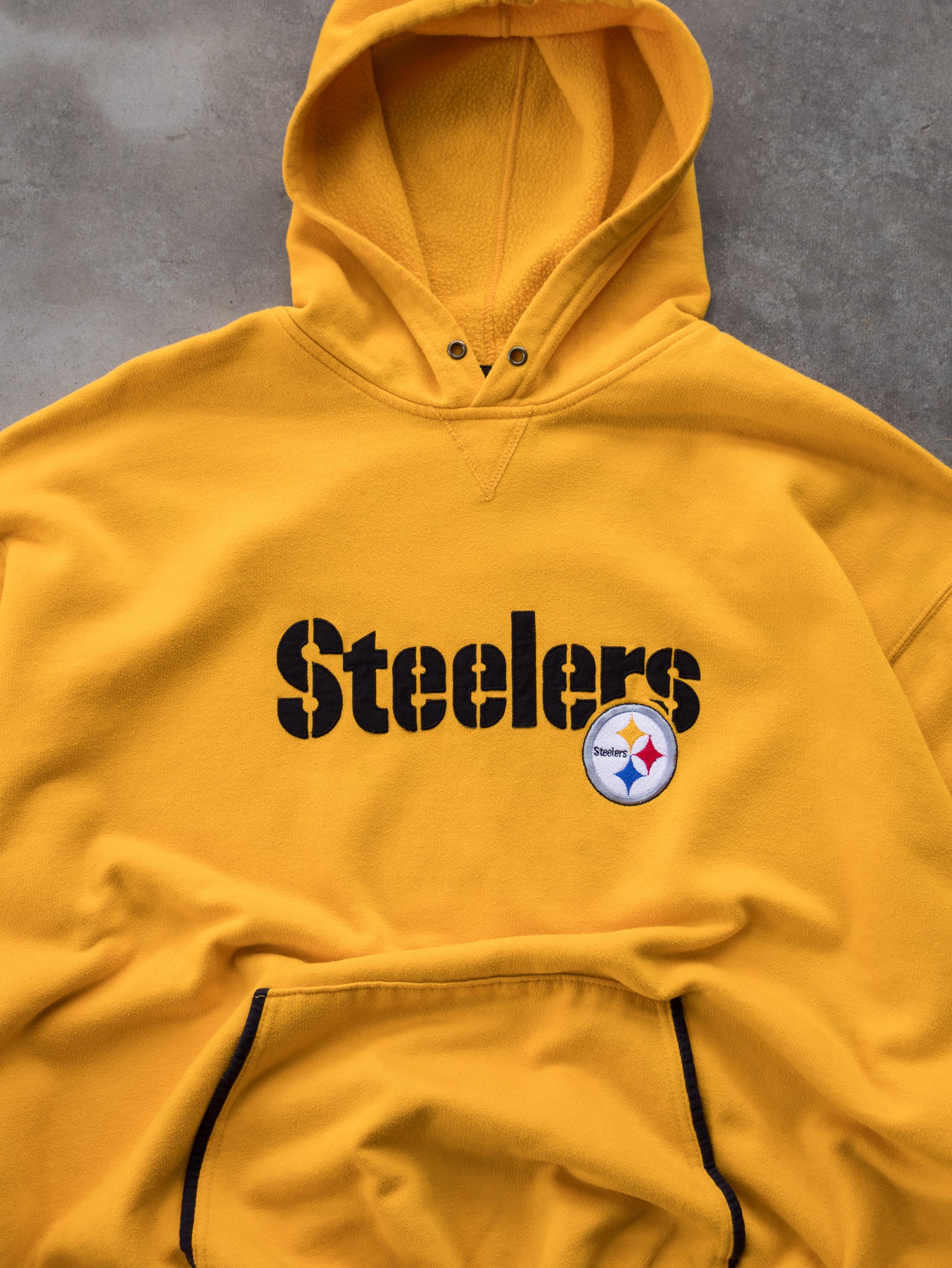 Vintage Yellow Pittsburgh Steelers Hoodie (2XL)