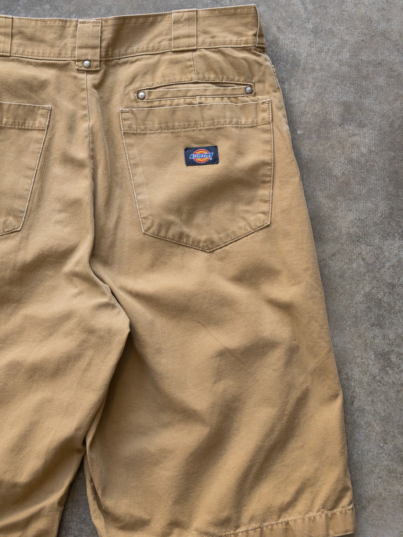 Vintage Tan Dickies Canvas Carpenter Shorts (W34)