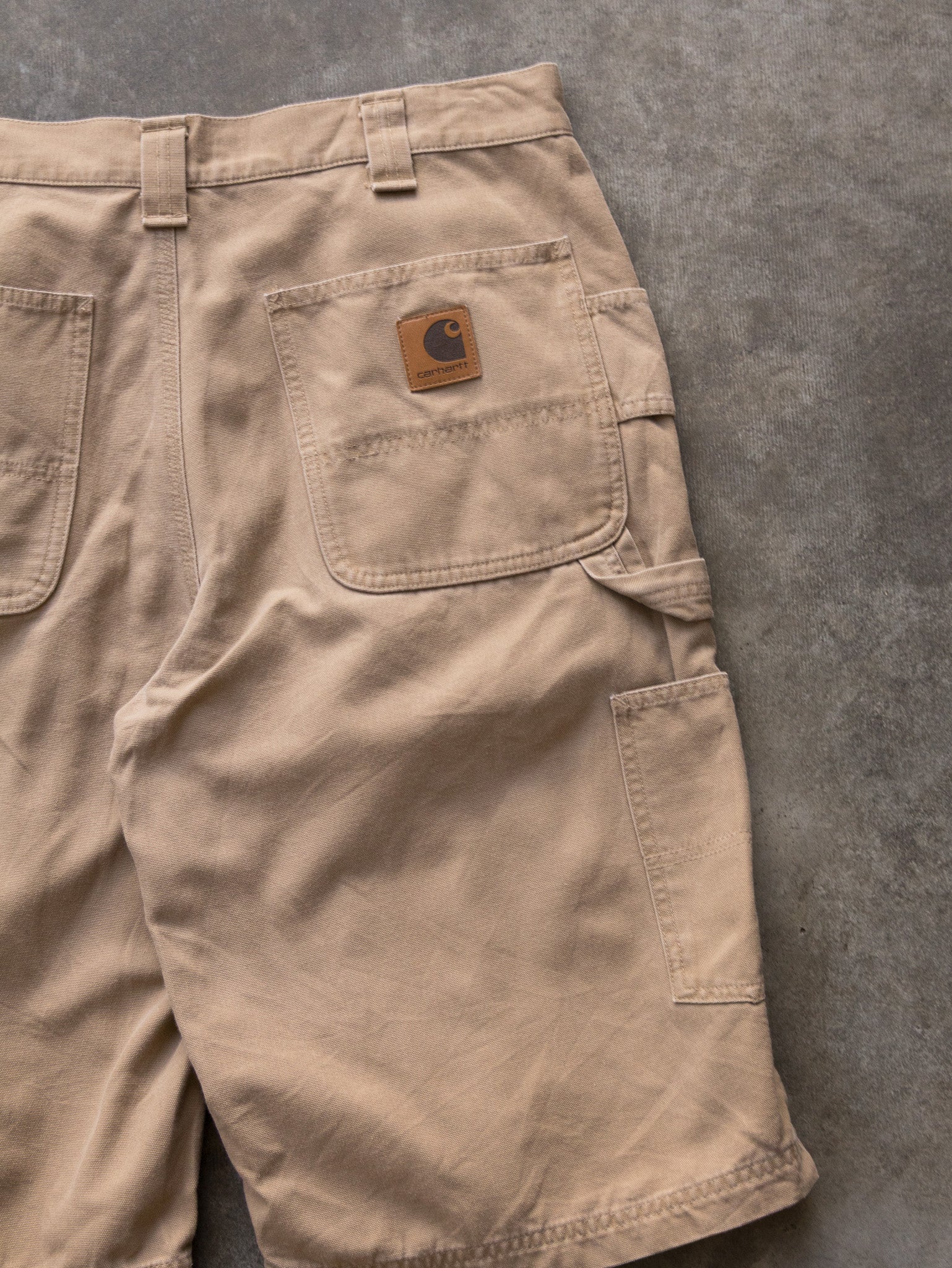 Vintage Tan Carhartt Carpenter Shorts (W34)