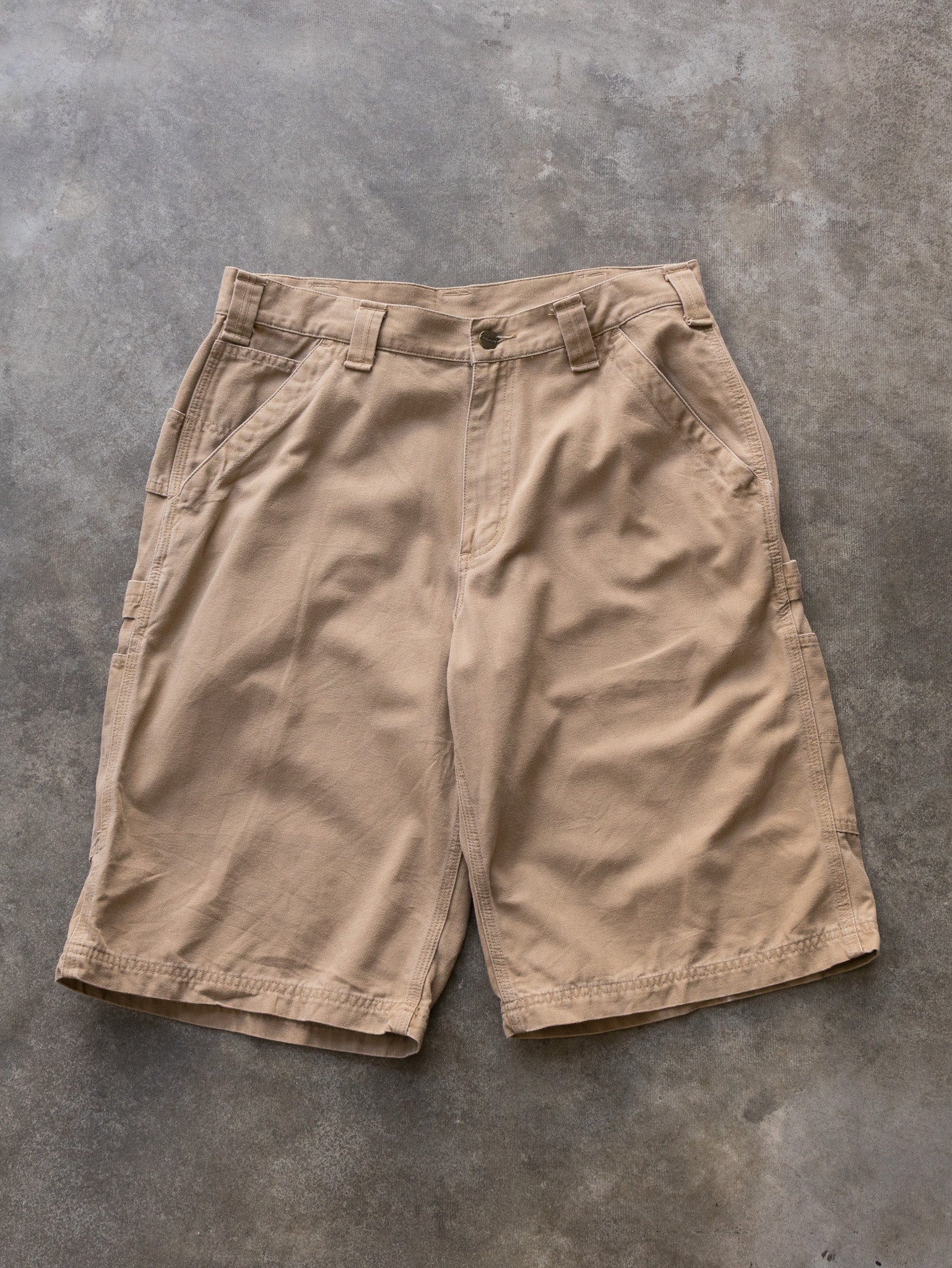 Vintage Tan Carhartt Carpenter Shorts (W34)