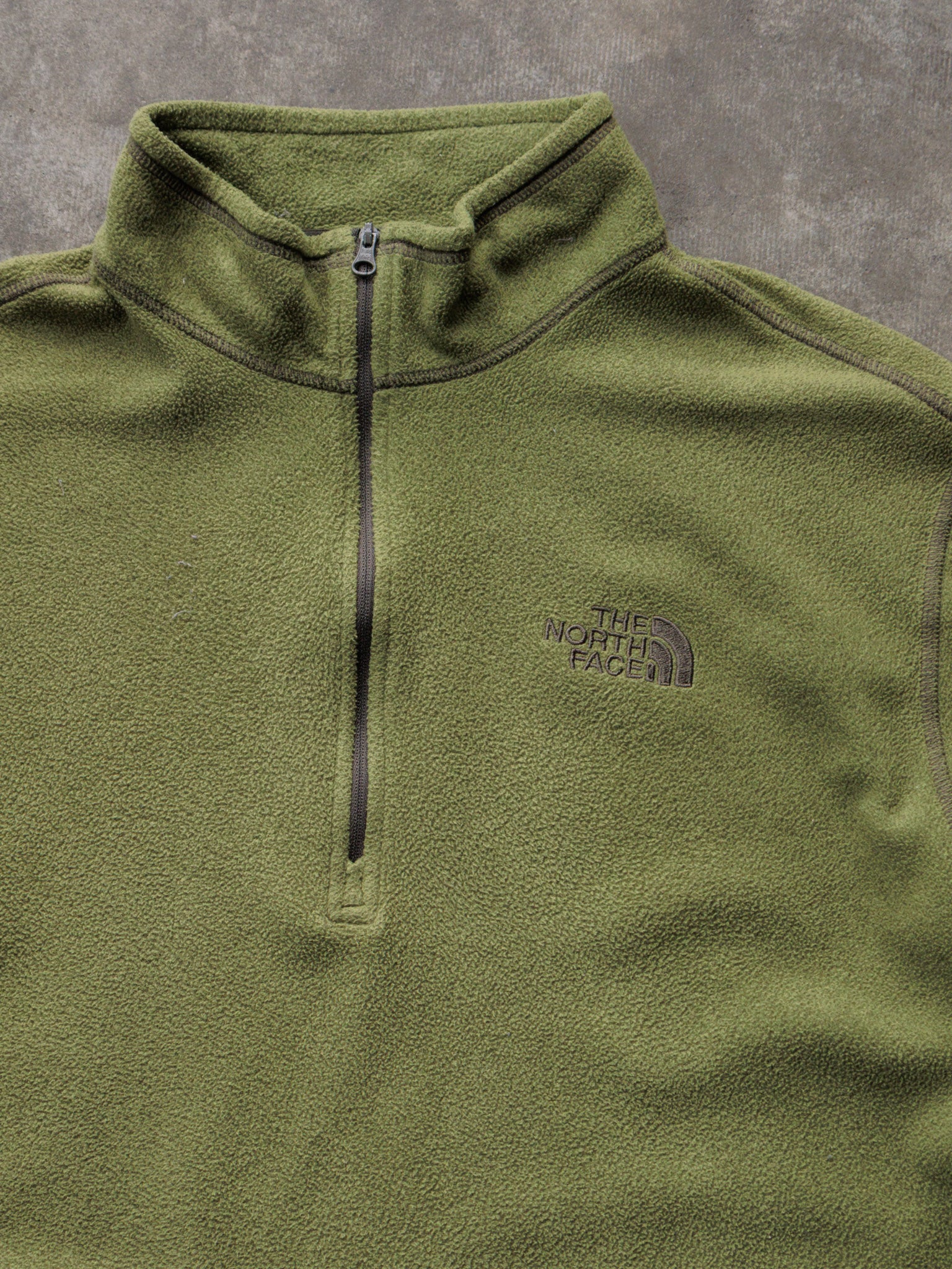 Vintage Green The North Face Fleece Quarter Zip (XL)