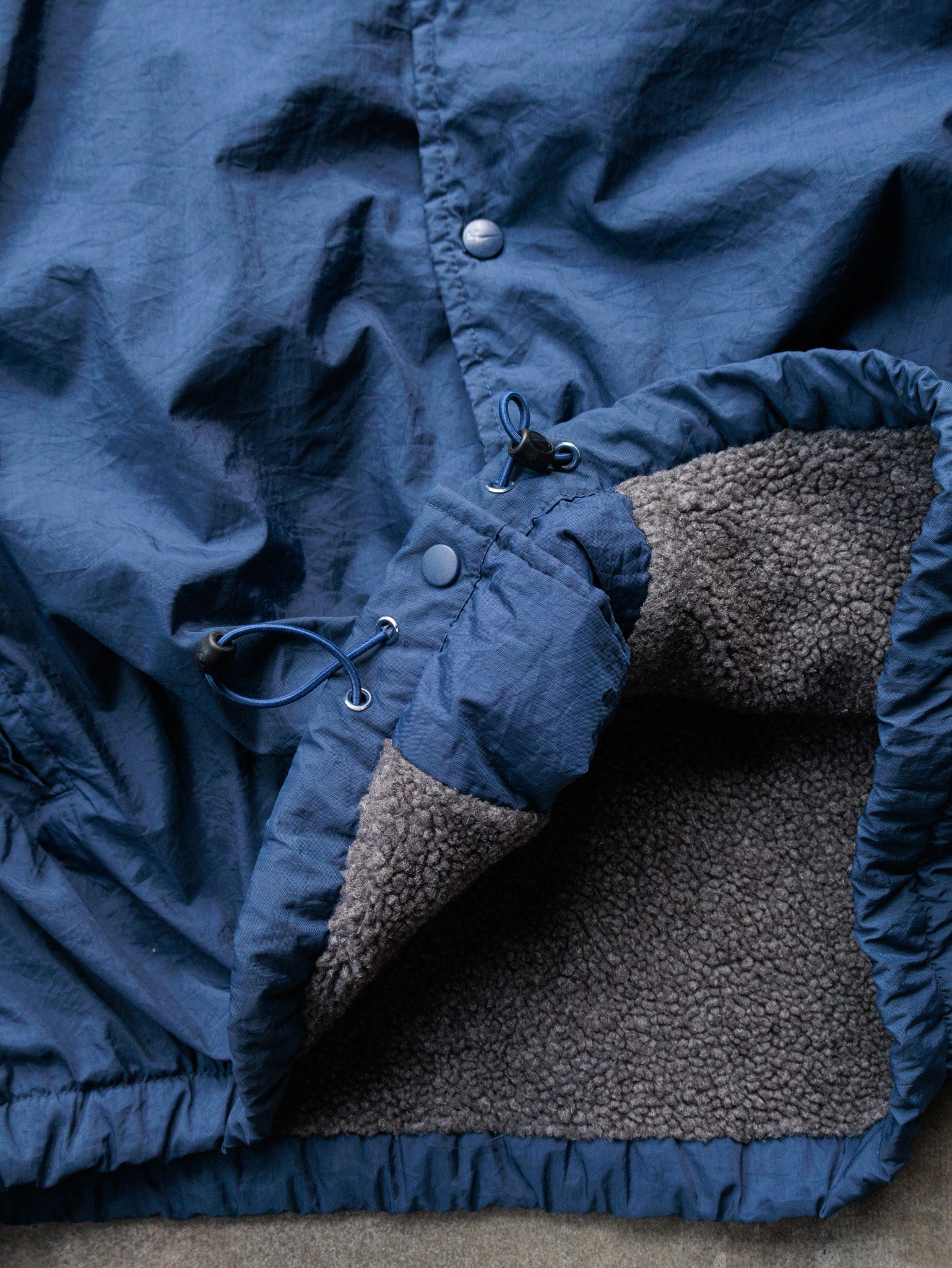 Vintage 90s Navy Nike Sherpa Coach Jacket (L)