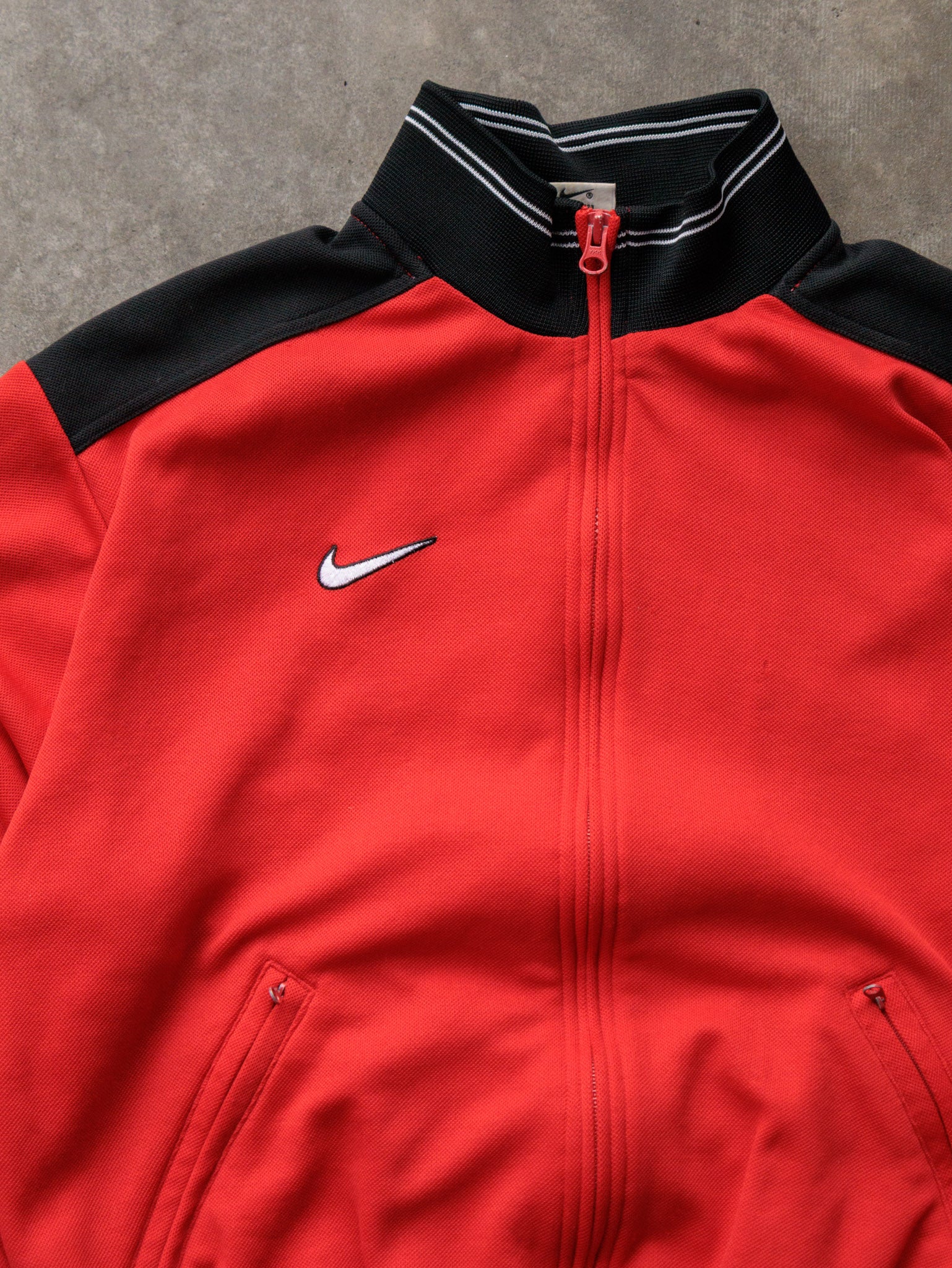Vintage 90s Red Nike Santa Clara Track Jacket (Women's S)