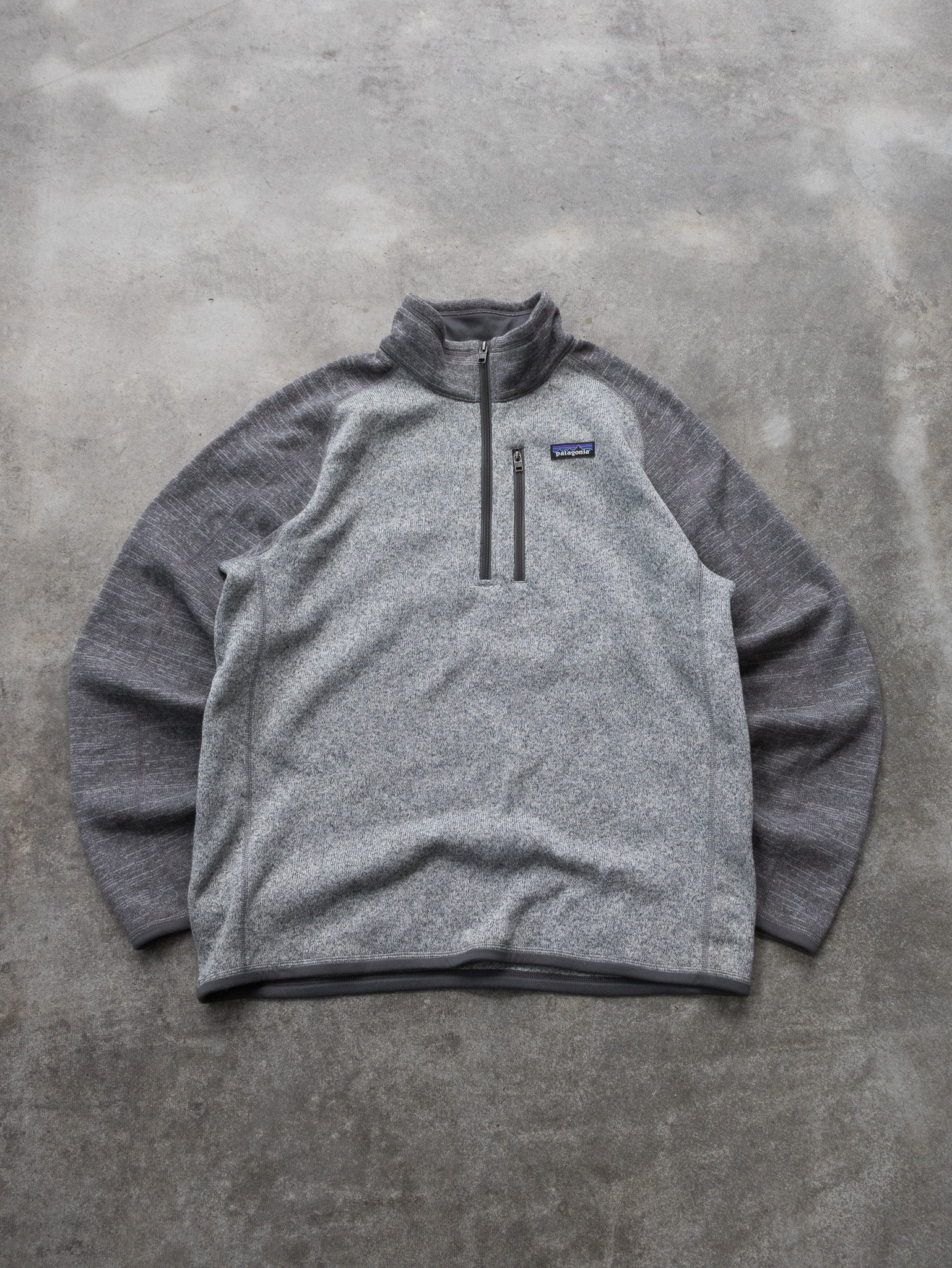 Vintage Grey Patagonia Quarter Zip Fleece (L)
