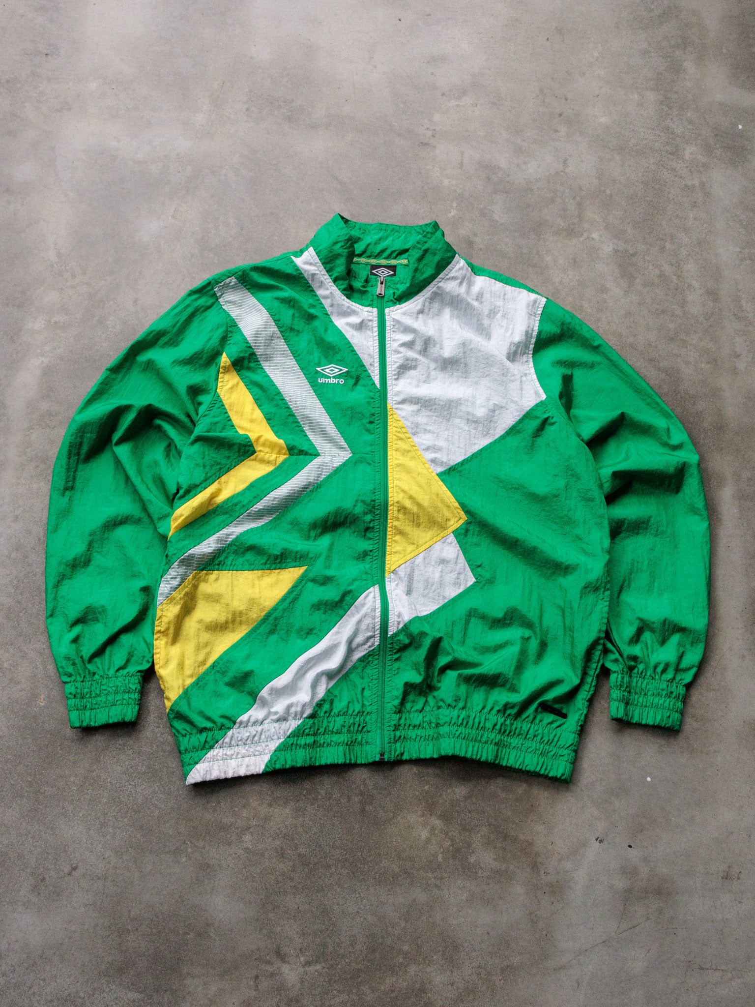 Vintage 90s Green Umbro Colourblock Windbreaker (XL)
