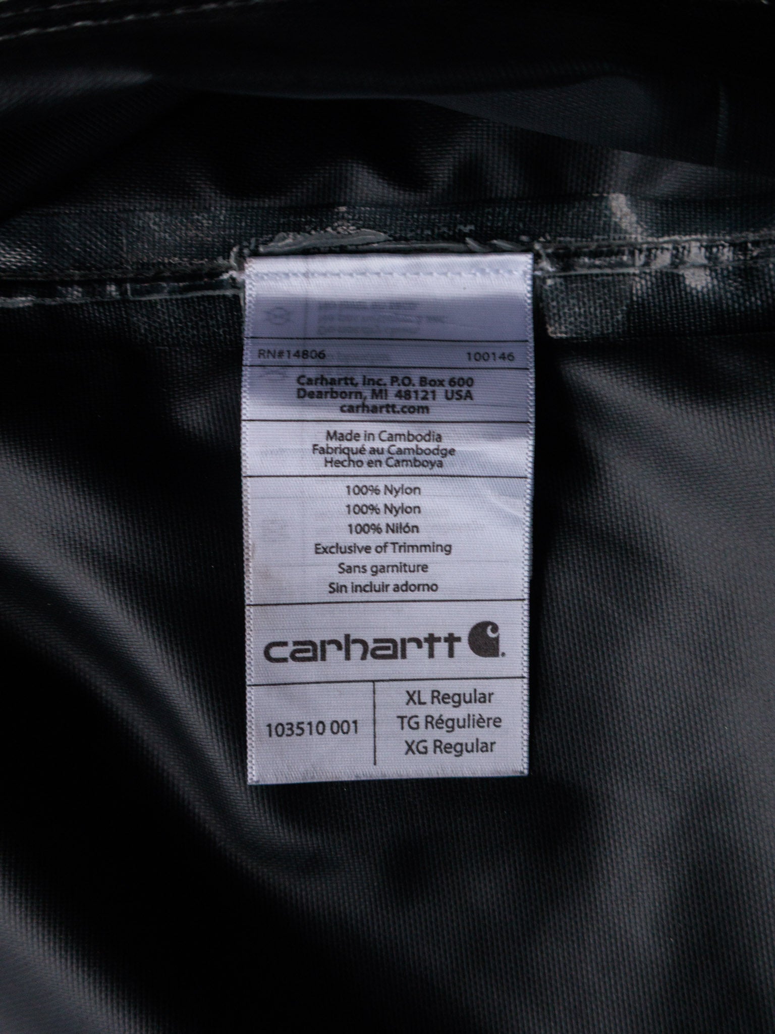 Vintage Black Carhartt Windbreaker (XL)