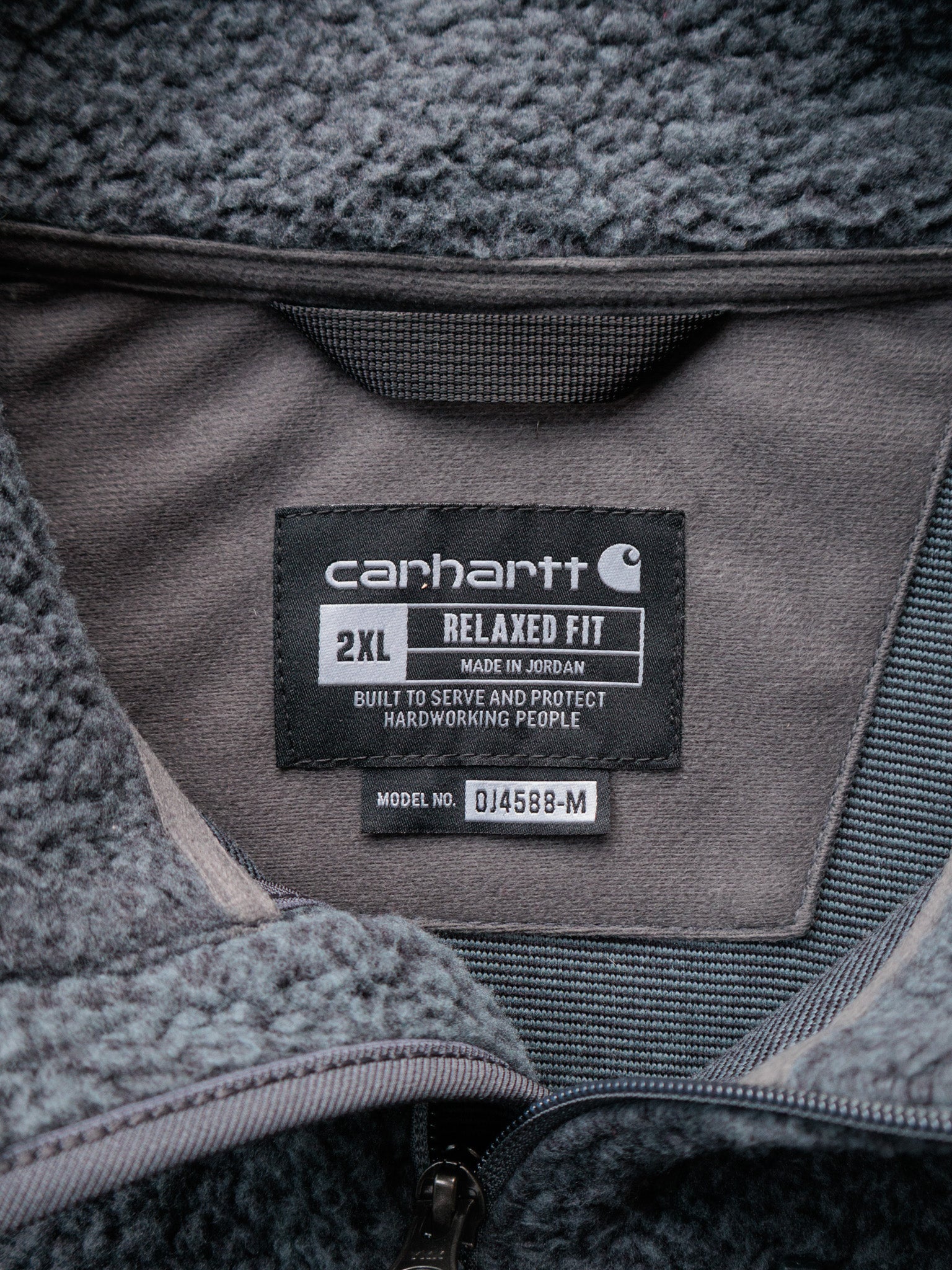 Grey Carhartt Fleece Jacket (2XL)