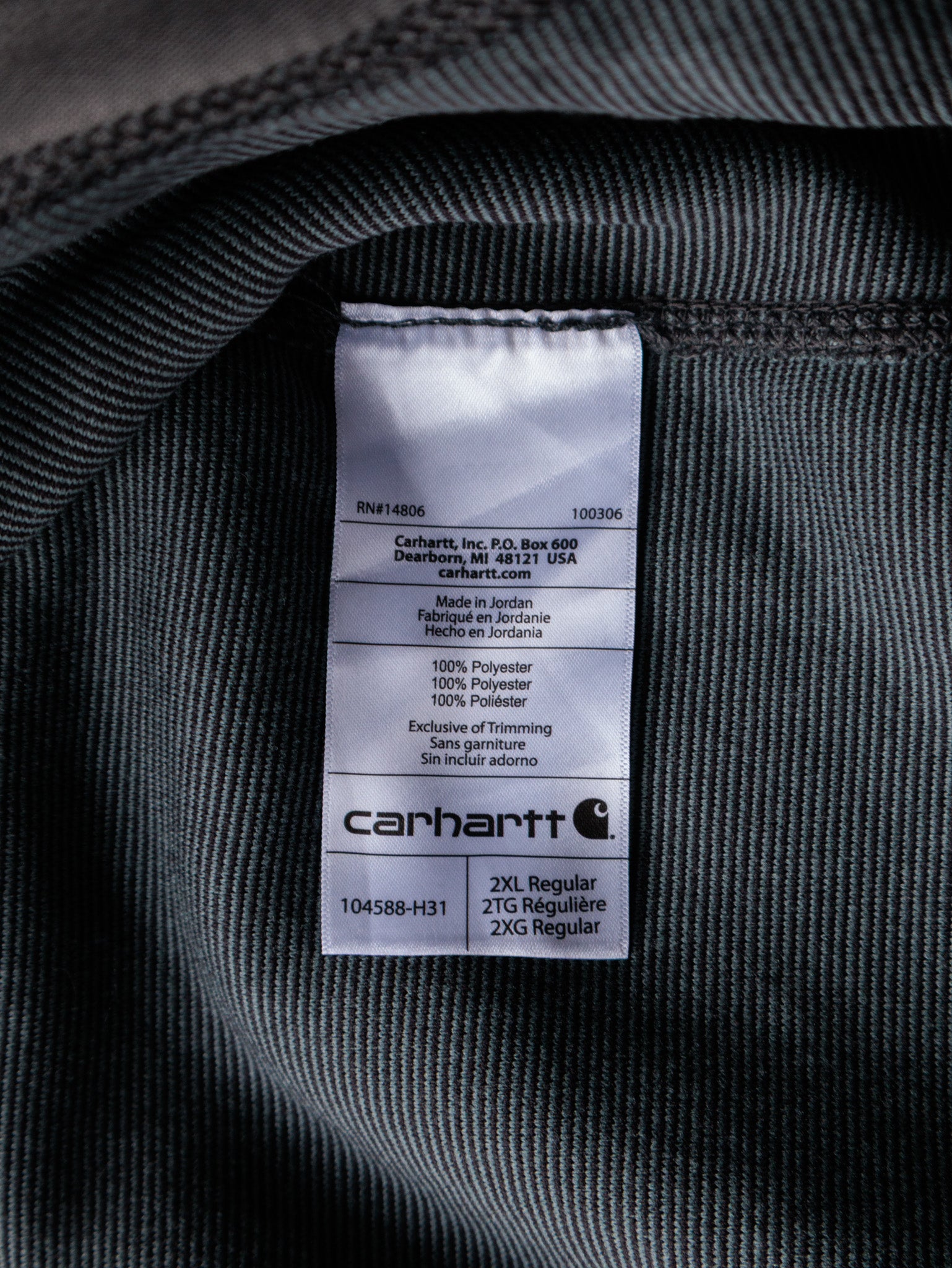 Grey Carhartt Fleece Jacket (2XL)