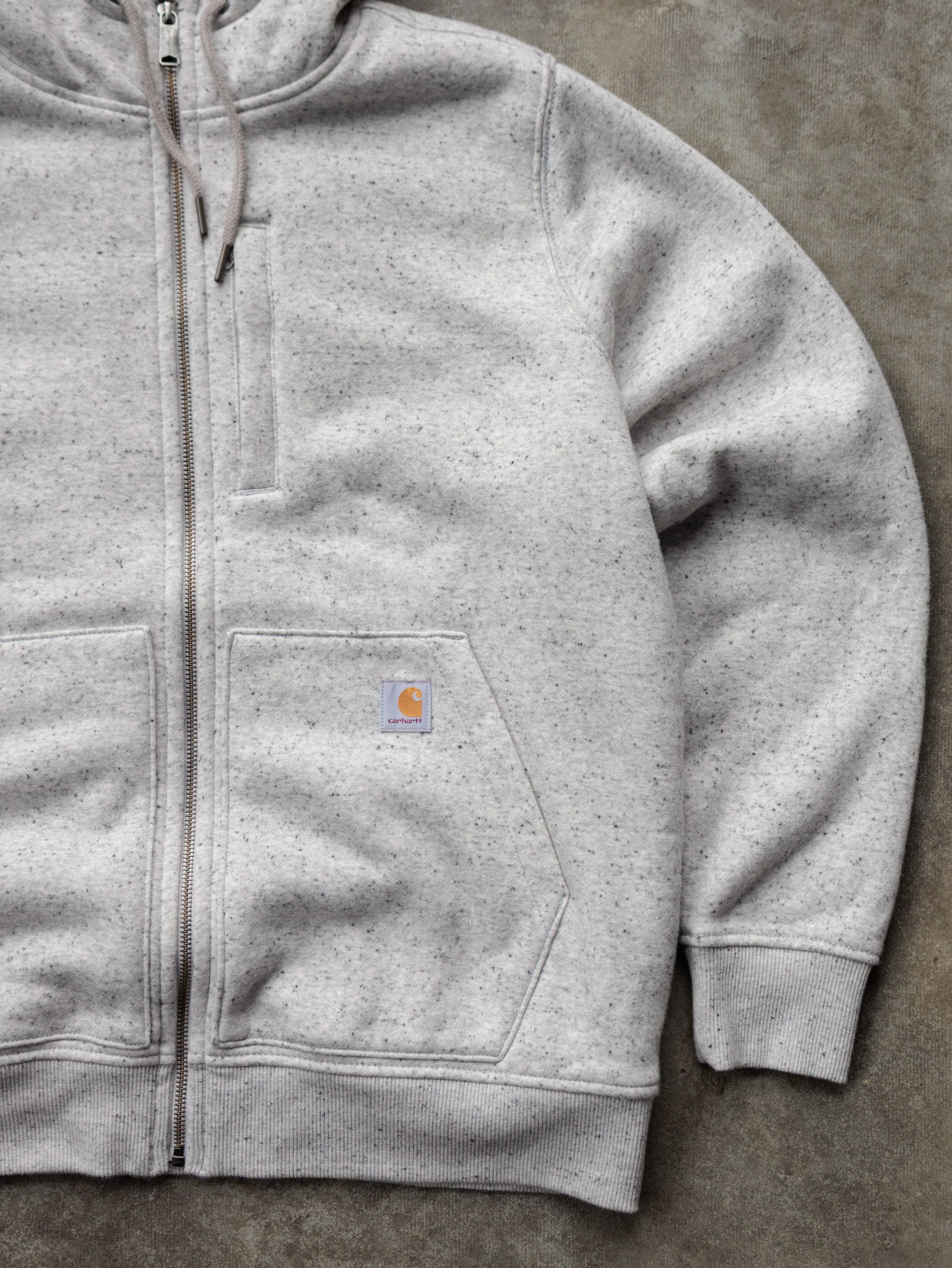 Grey Carhartt Sherpa-Lined Hoodie (Women's L)