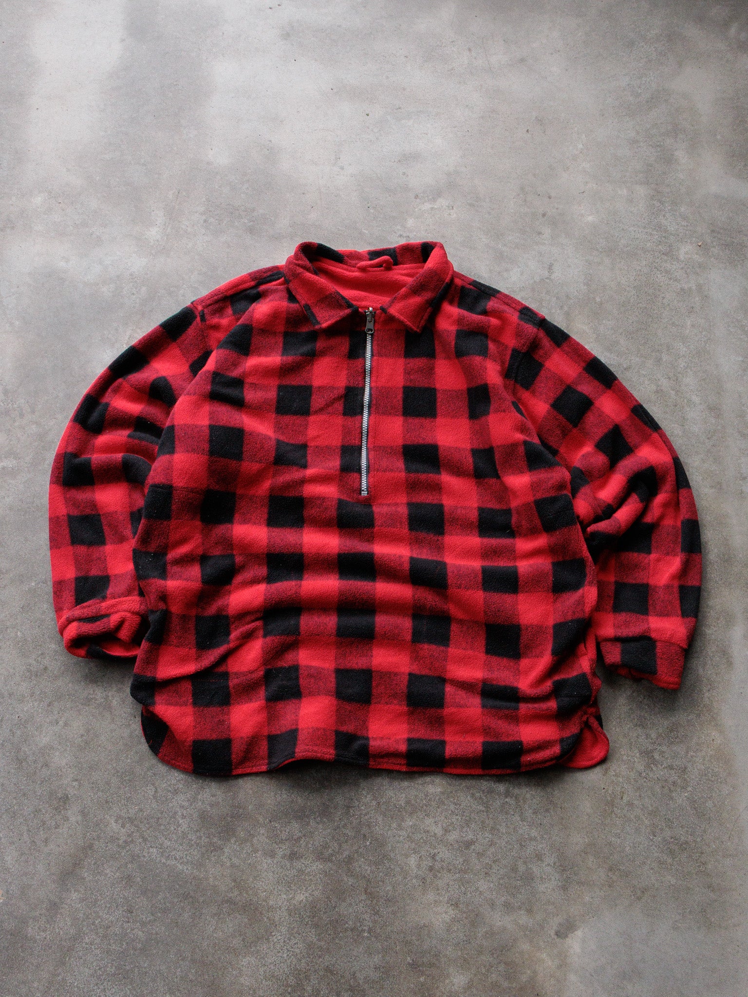 Vintage 90s Red Marlboro Unlimited Reversible Fleece Quarter Zip (L)