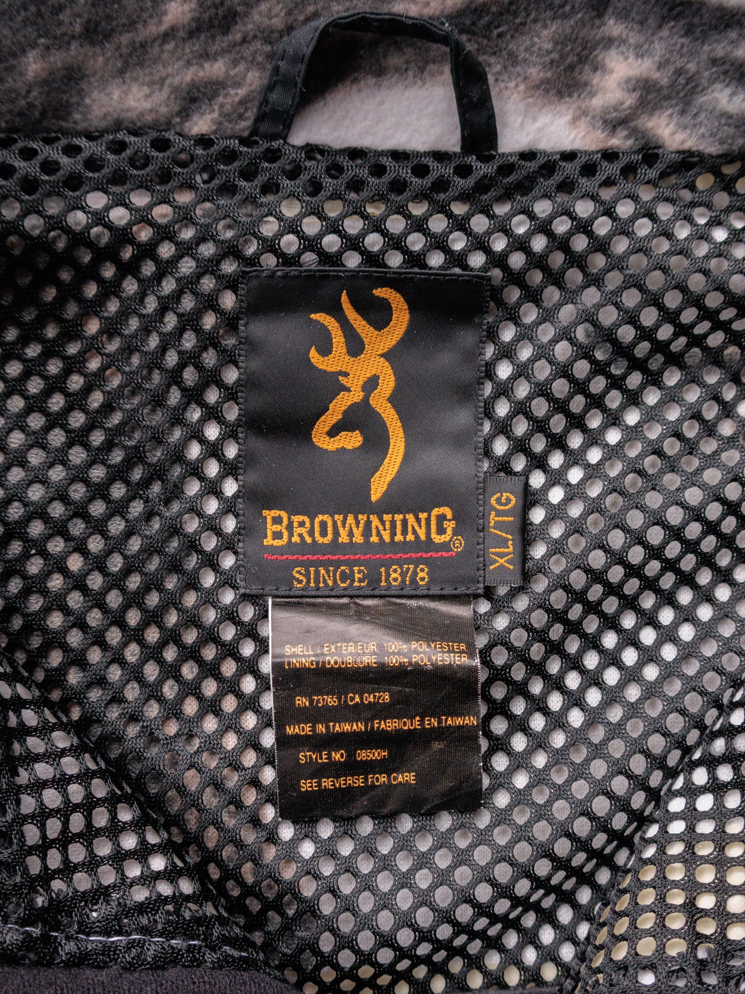 Vintage 00s White Camo Browning Hydro Fleece Jacket (XL)