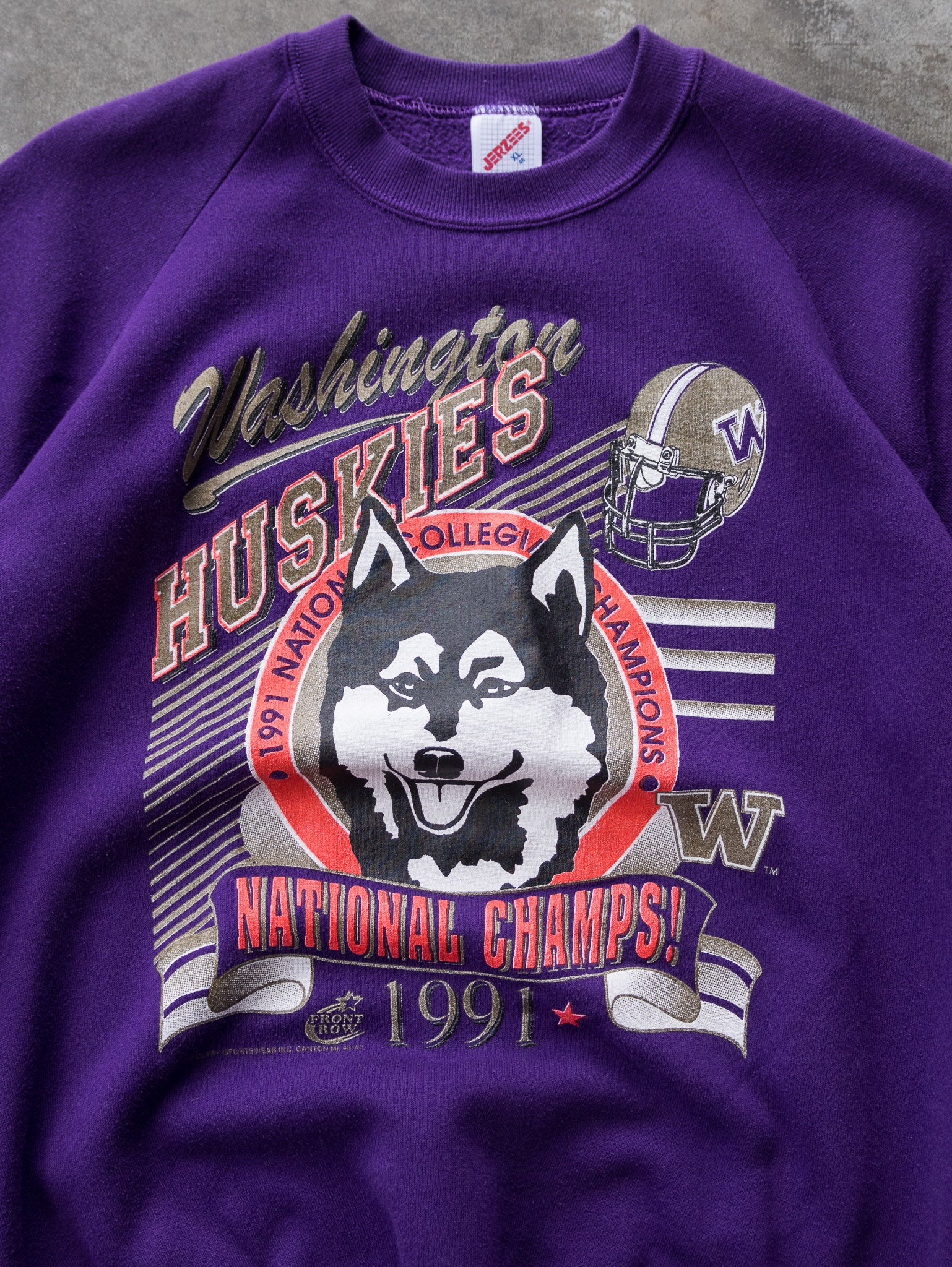 Vintage 1991 Jerzees Washington Huskies National Champs Sweatshirt (XL)