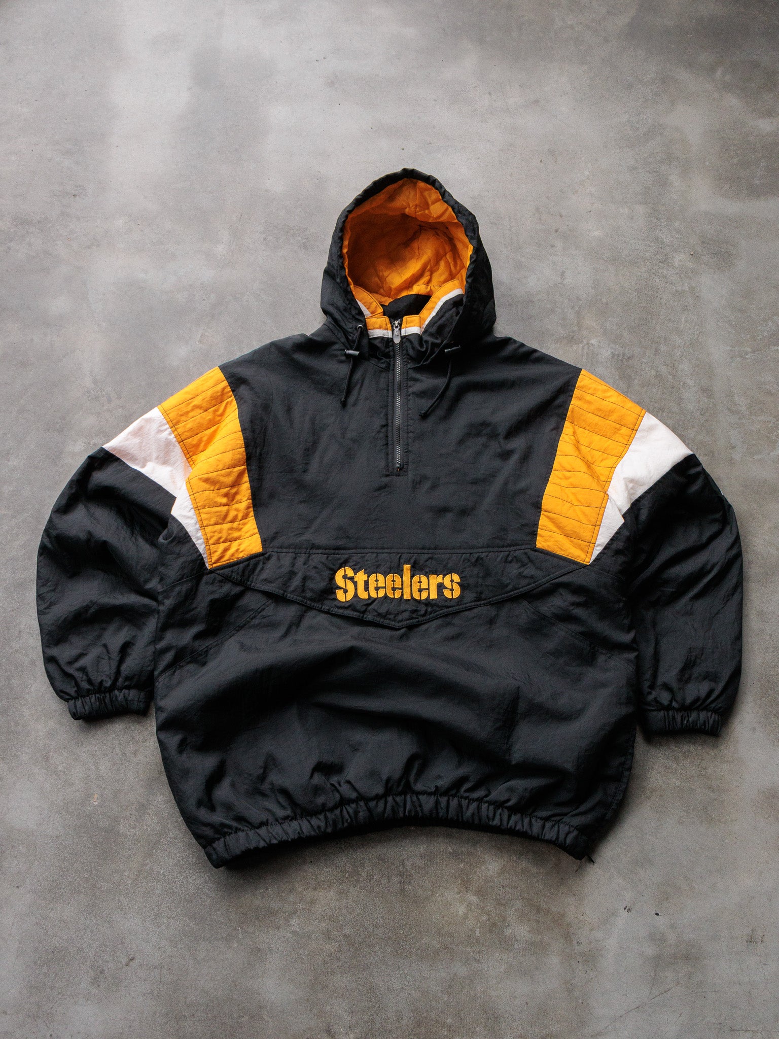Vintage 00s Black Reebok Pittsburgh Steelers Puffer Jacket (XL)