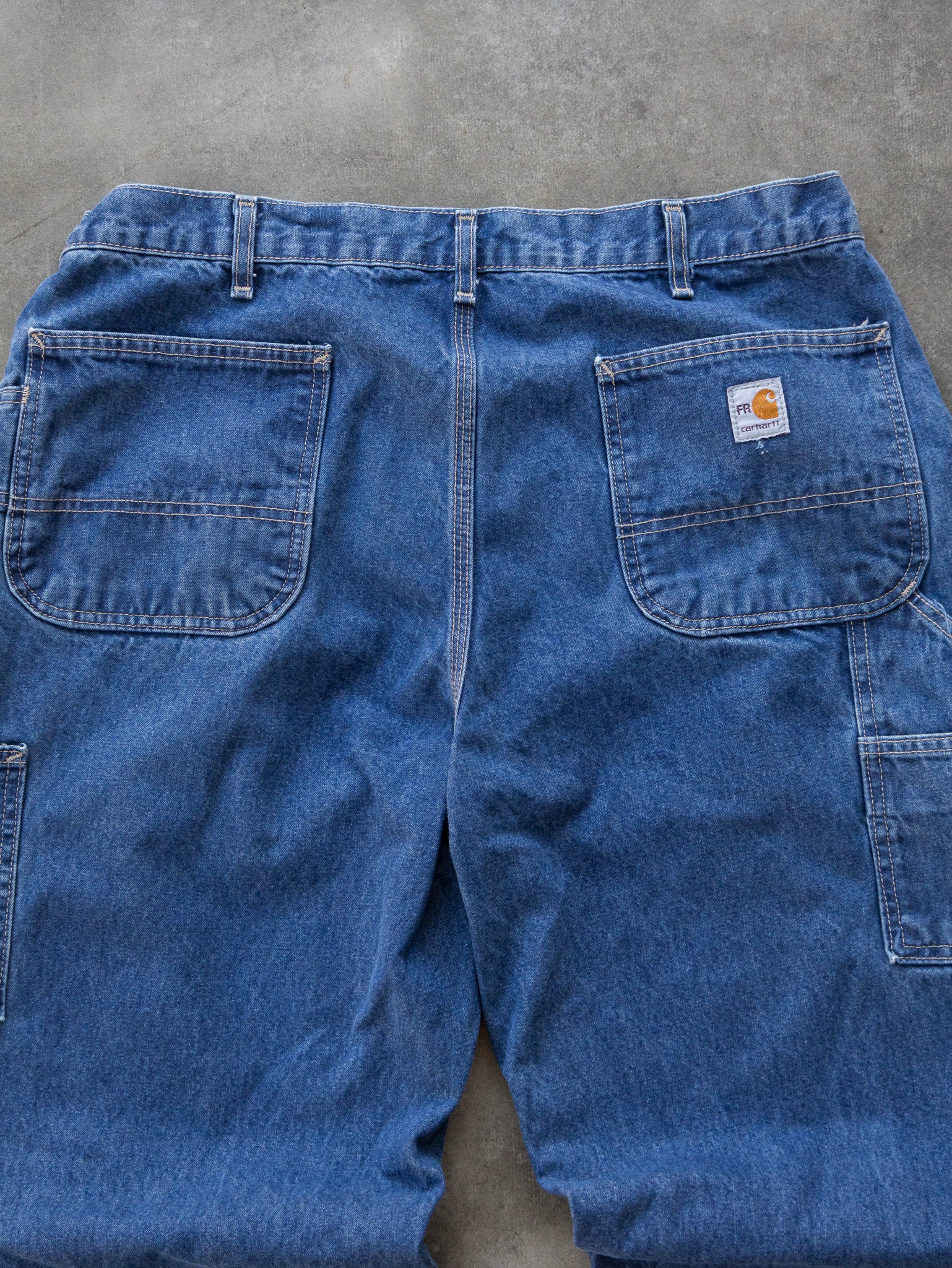 Vintage Blue Carhartt Carpenter Pants (W38)