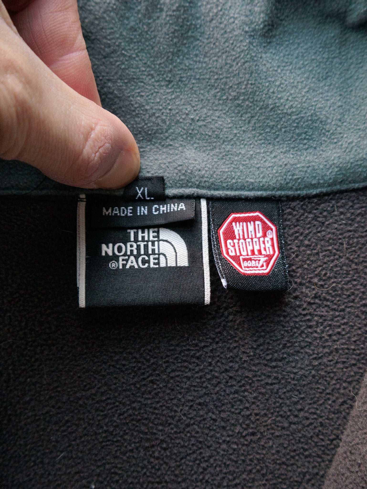 Vintage Black The North Face Fleece Jacket (XL)
