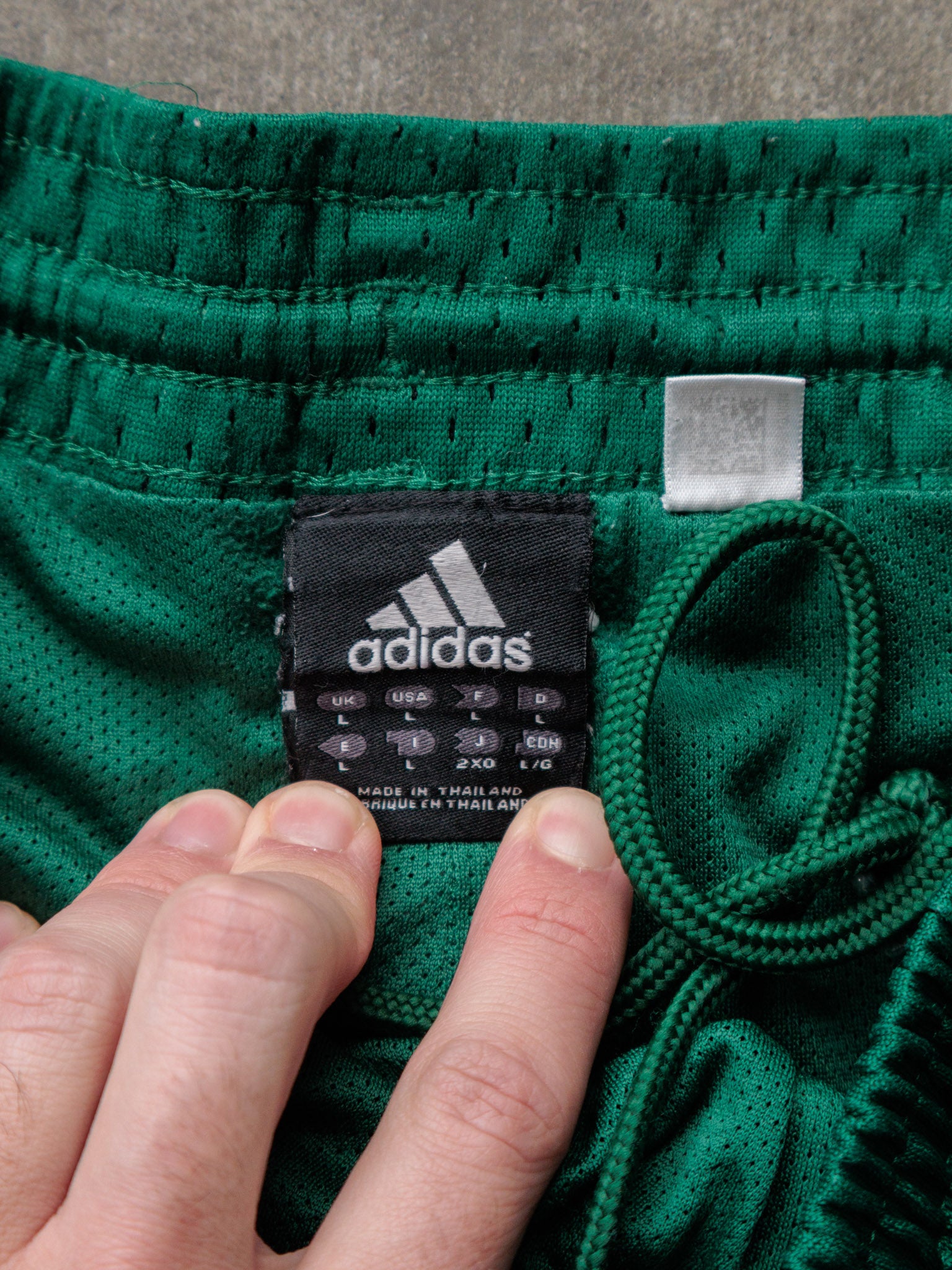 Vintage 00s Green Adidas Basketball Shorts (L)