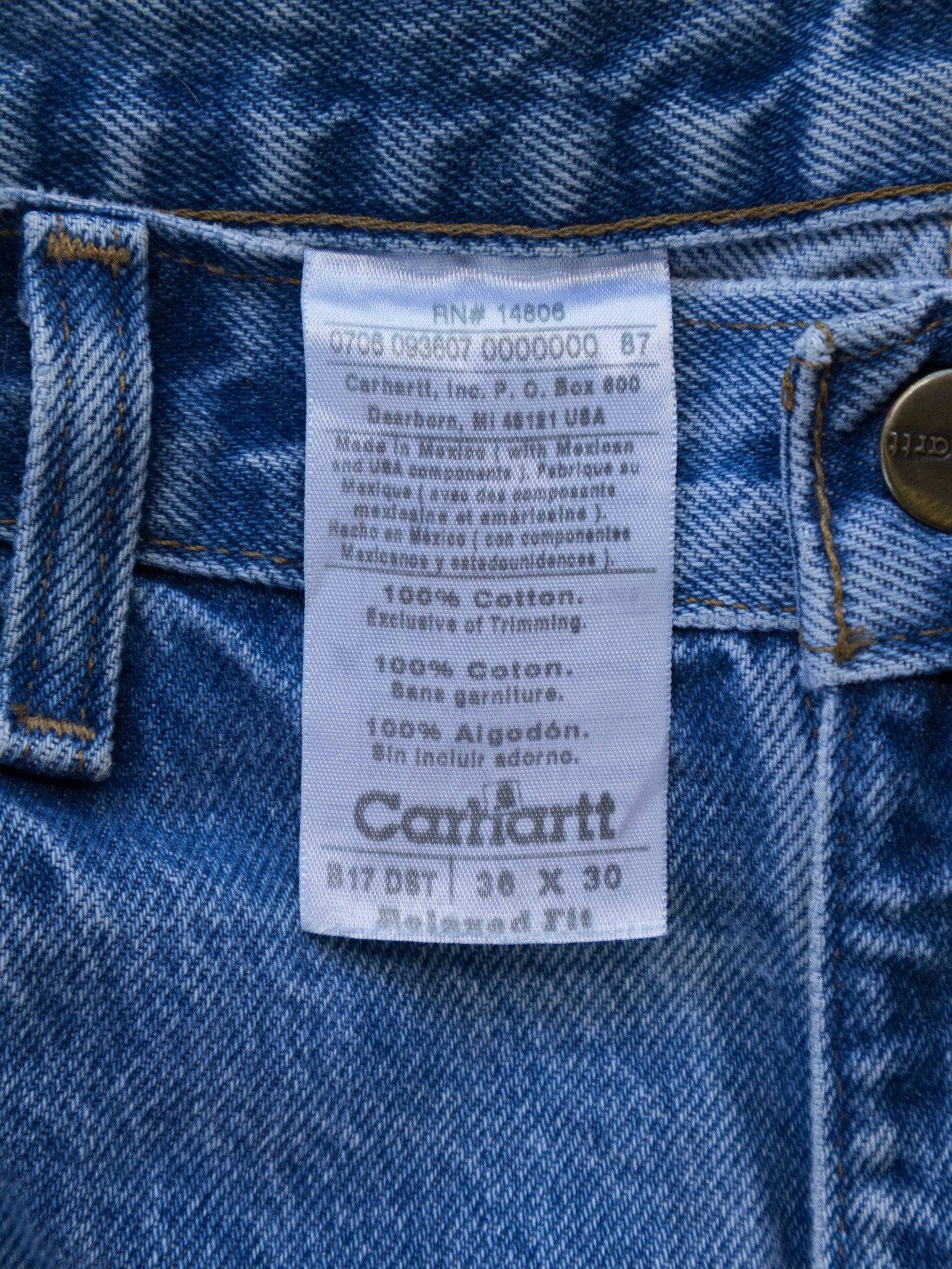Vintage Blue Carhartt Jeans (W36)