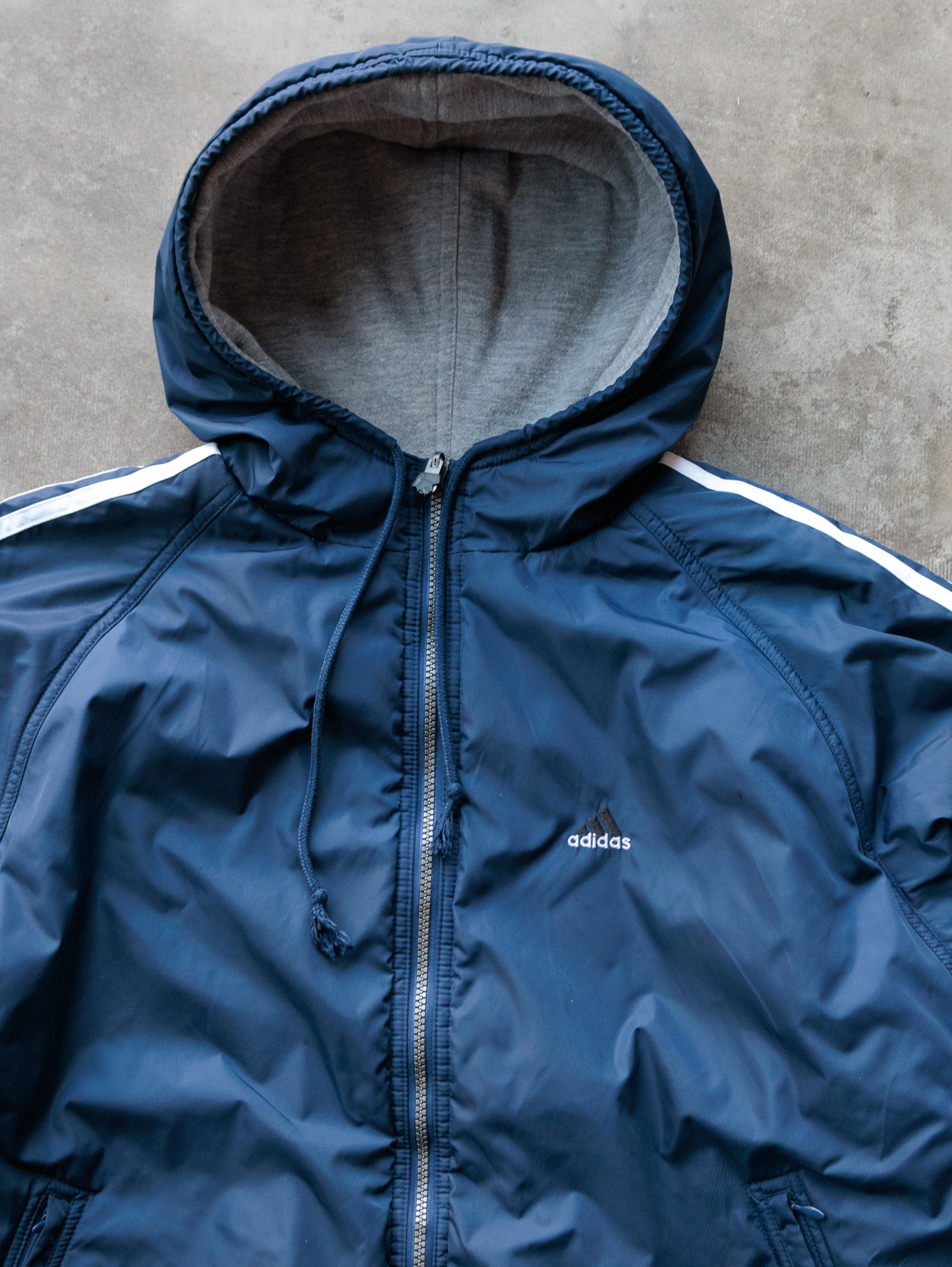 Vintage Navy & Grey Adidas Reversible Jacket (-)