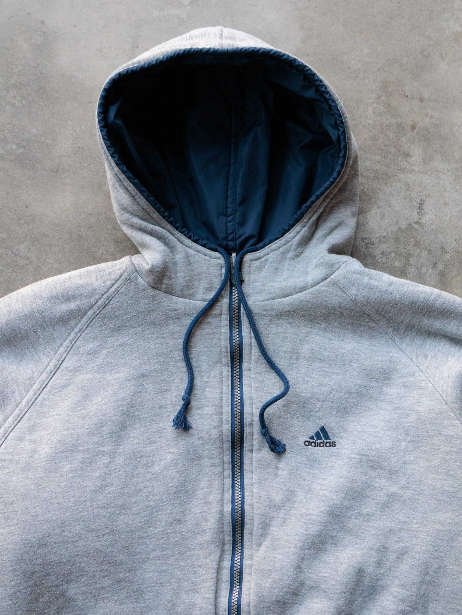 Vintage Navy & Grey Adidas Reversible Jacket (-)