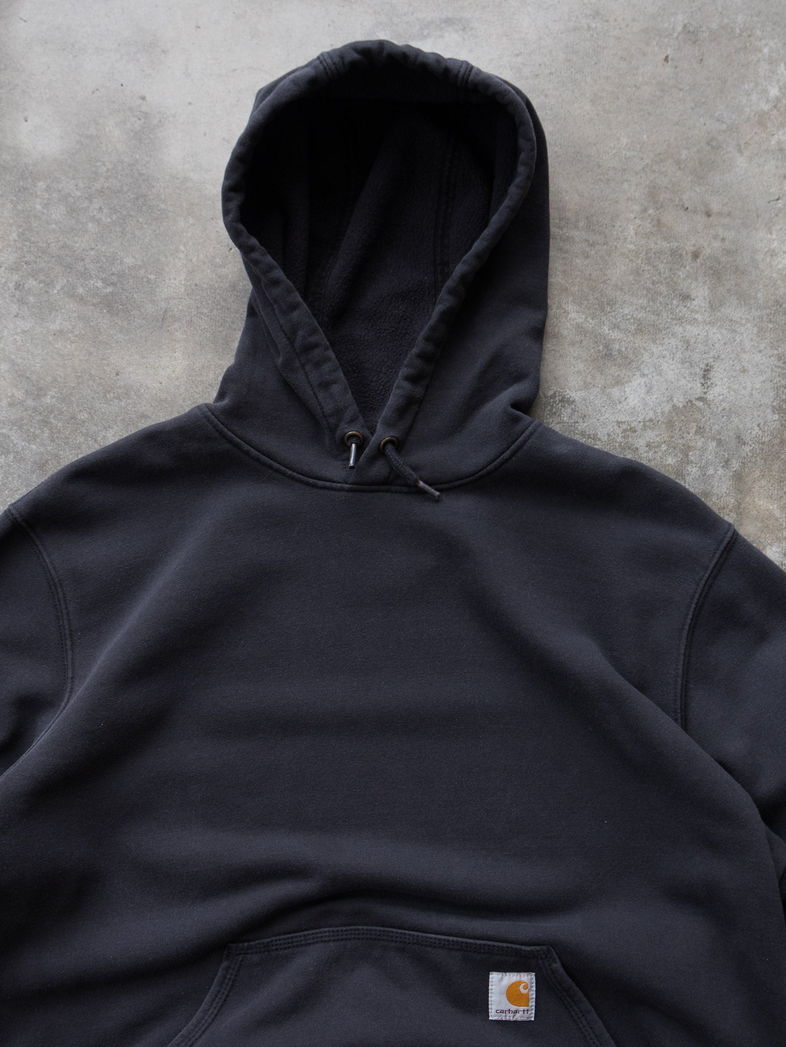 Vintage Black Carhartt Sleeve Spell Out Hoodie (L)