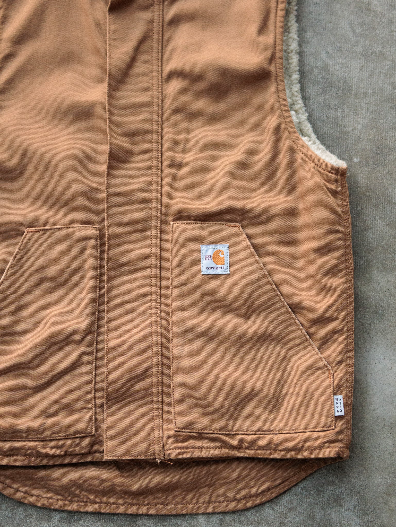 Vintage Brown Carhartt Sherpa Vest (S)