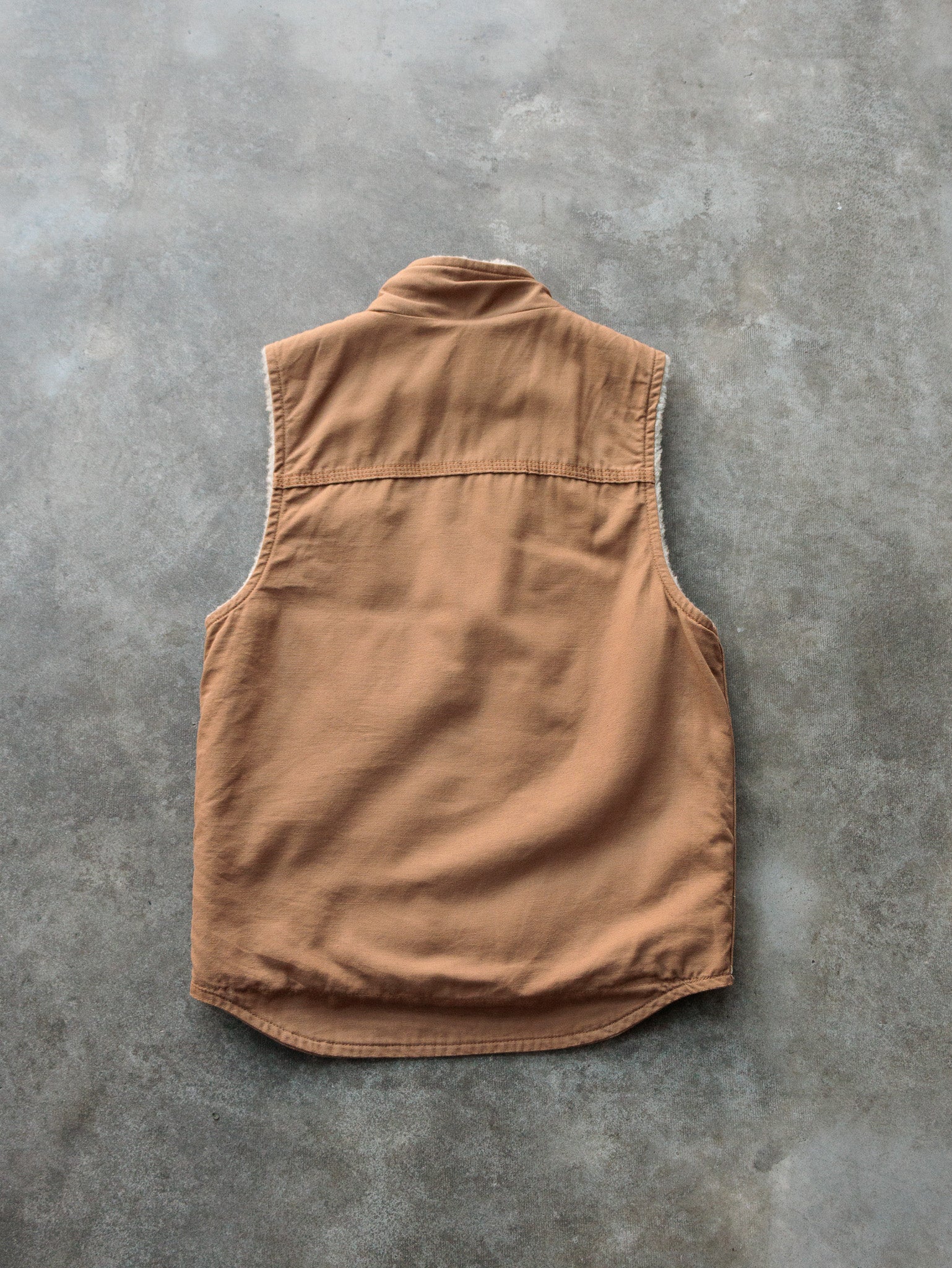 Vintage Brown Carhartt Sherpa Vest (S)