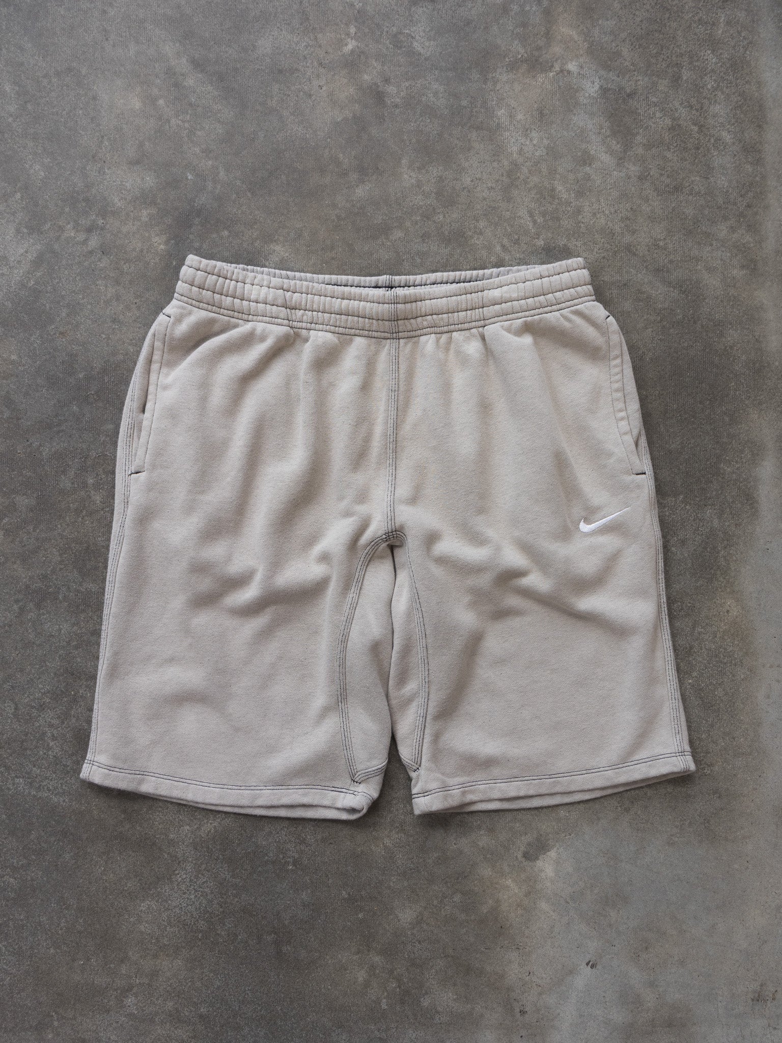 gray nike sweatshorts