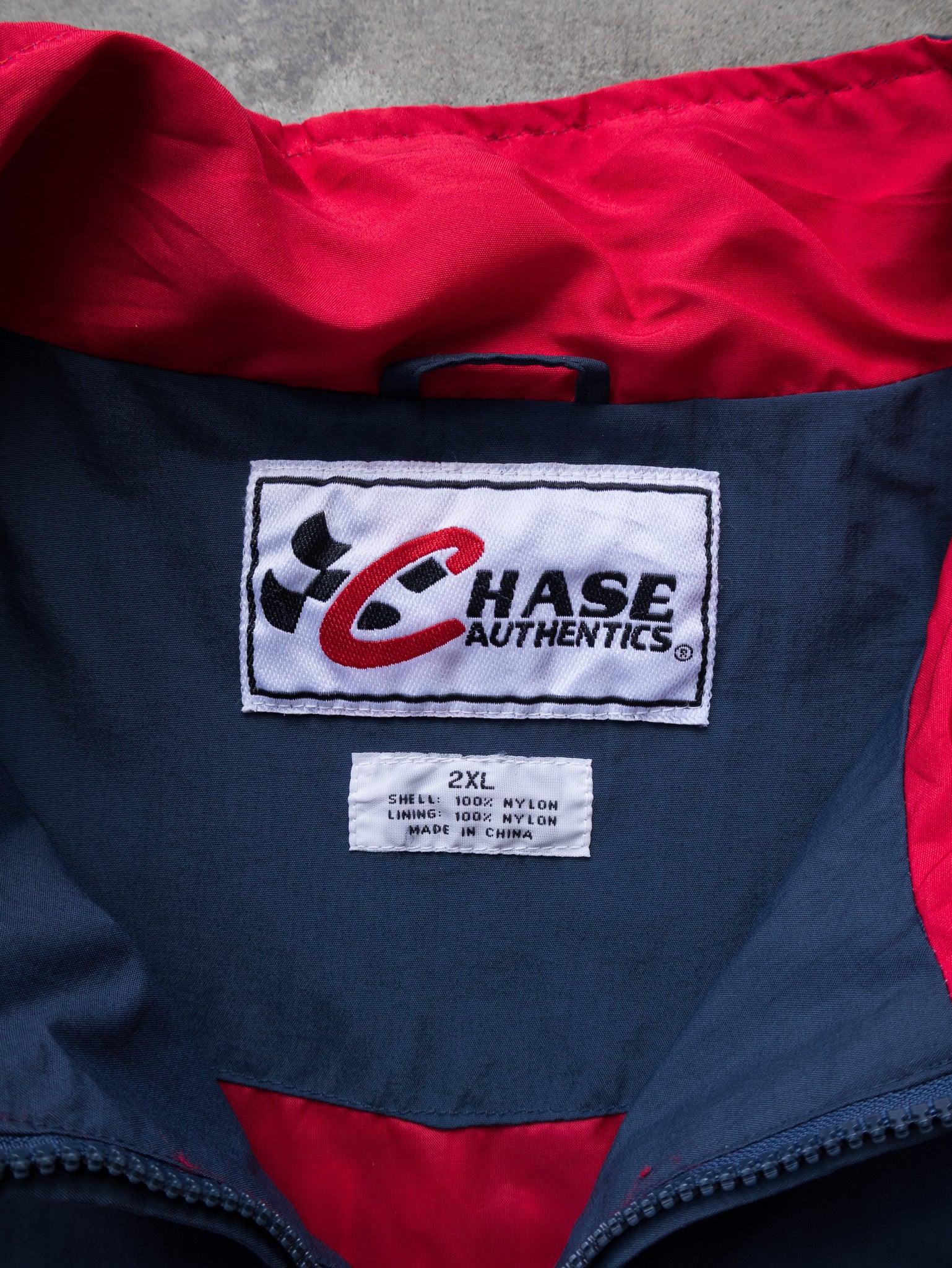 Vintage Navy & Red Jeff Gordon NASCAR Jacket (2XL)