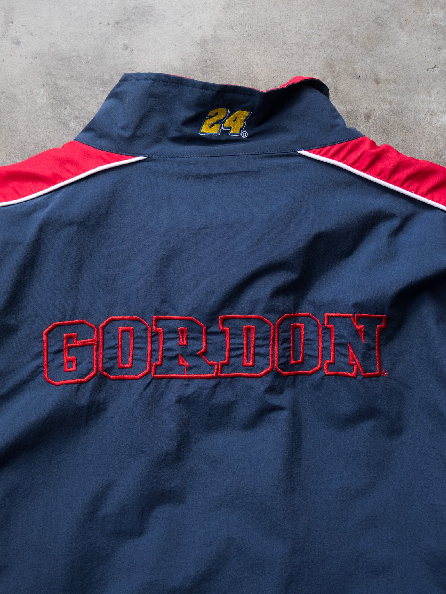 Vintage Navy & Red Jeff Gordon NASCAR Jacket (2XL)