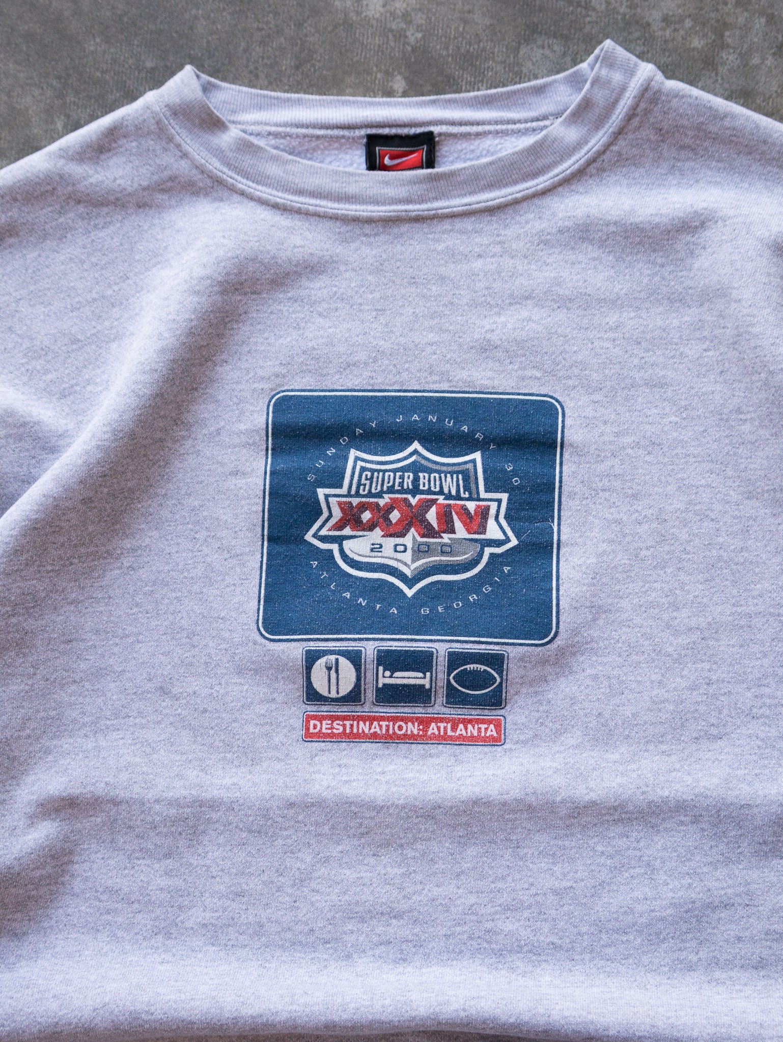 Vintage 2000 Grey Nike Super Bowl Sweatshirt (XL)