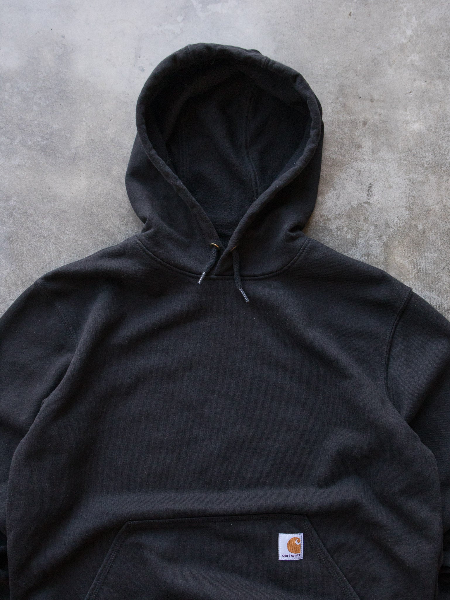 Vintage Black Carhartt Spell Out Hoodie (M)