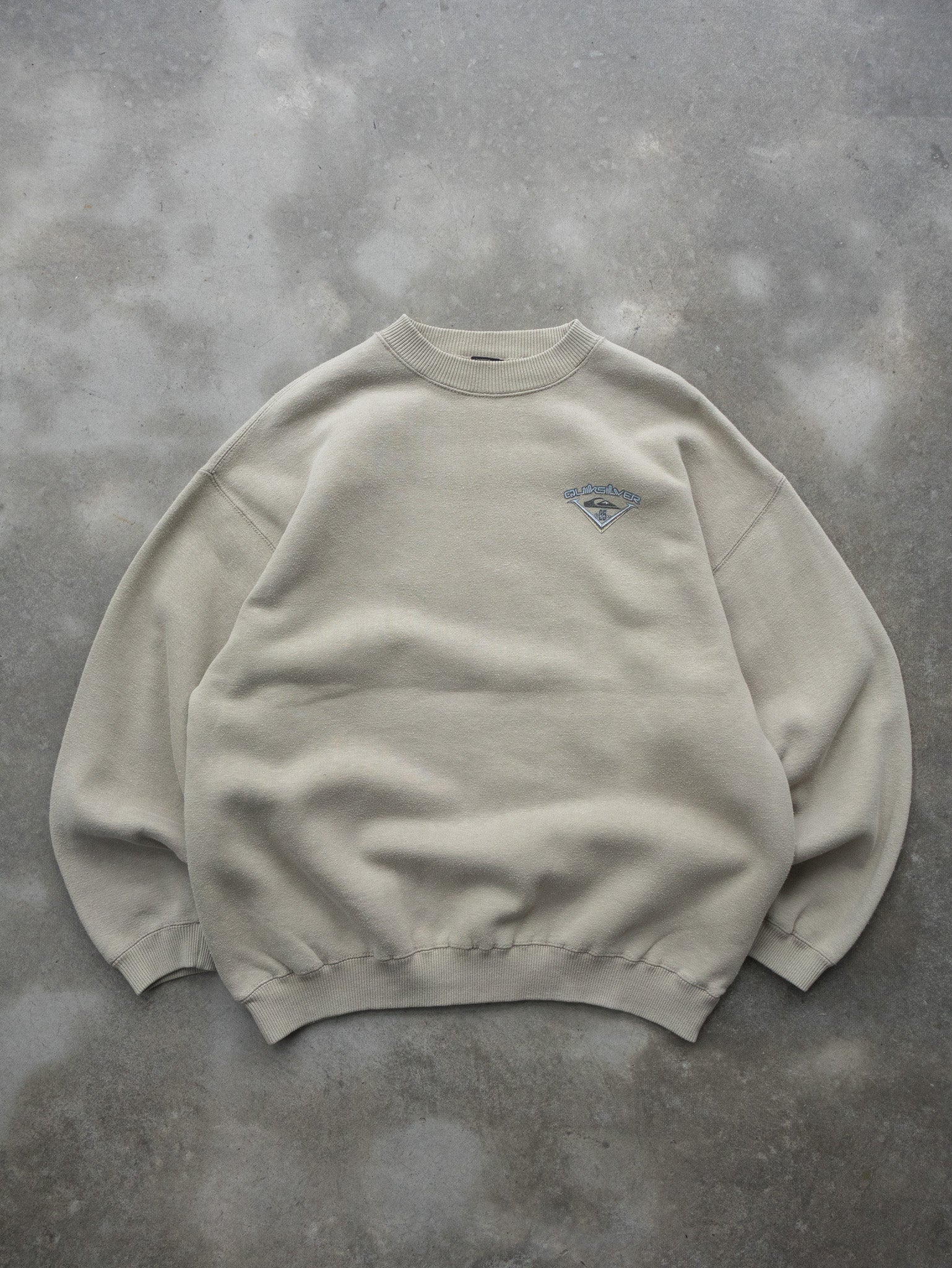 Vintage Stone Beige Quiksilver Sweatshirt (XL)
