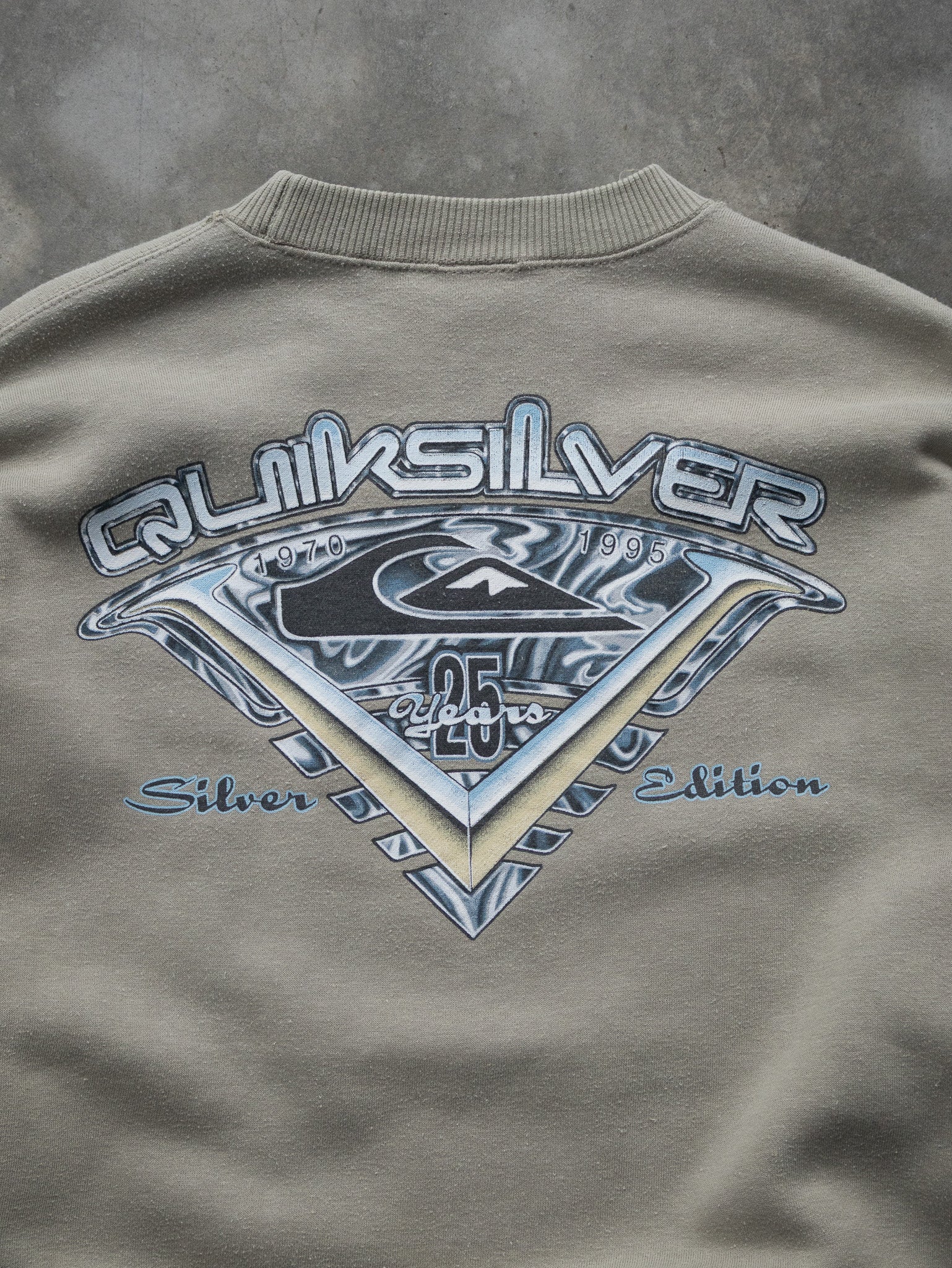 Vintage Stone Beige Quiksilver Sweatshirt (XL)