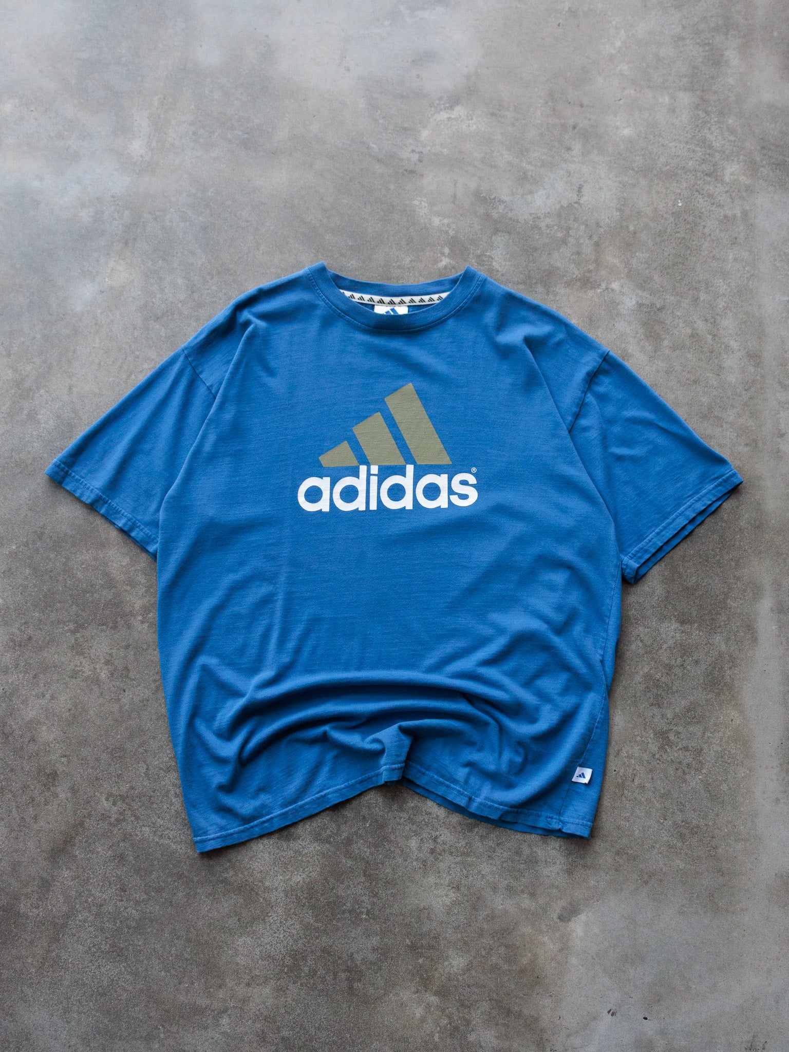 Vintage 00s Blue Adidas Tee (L)