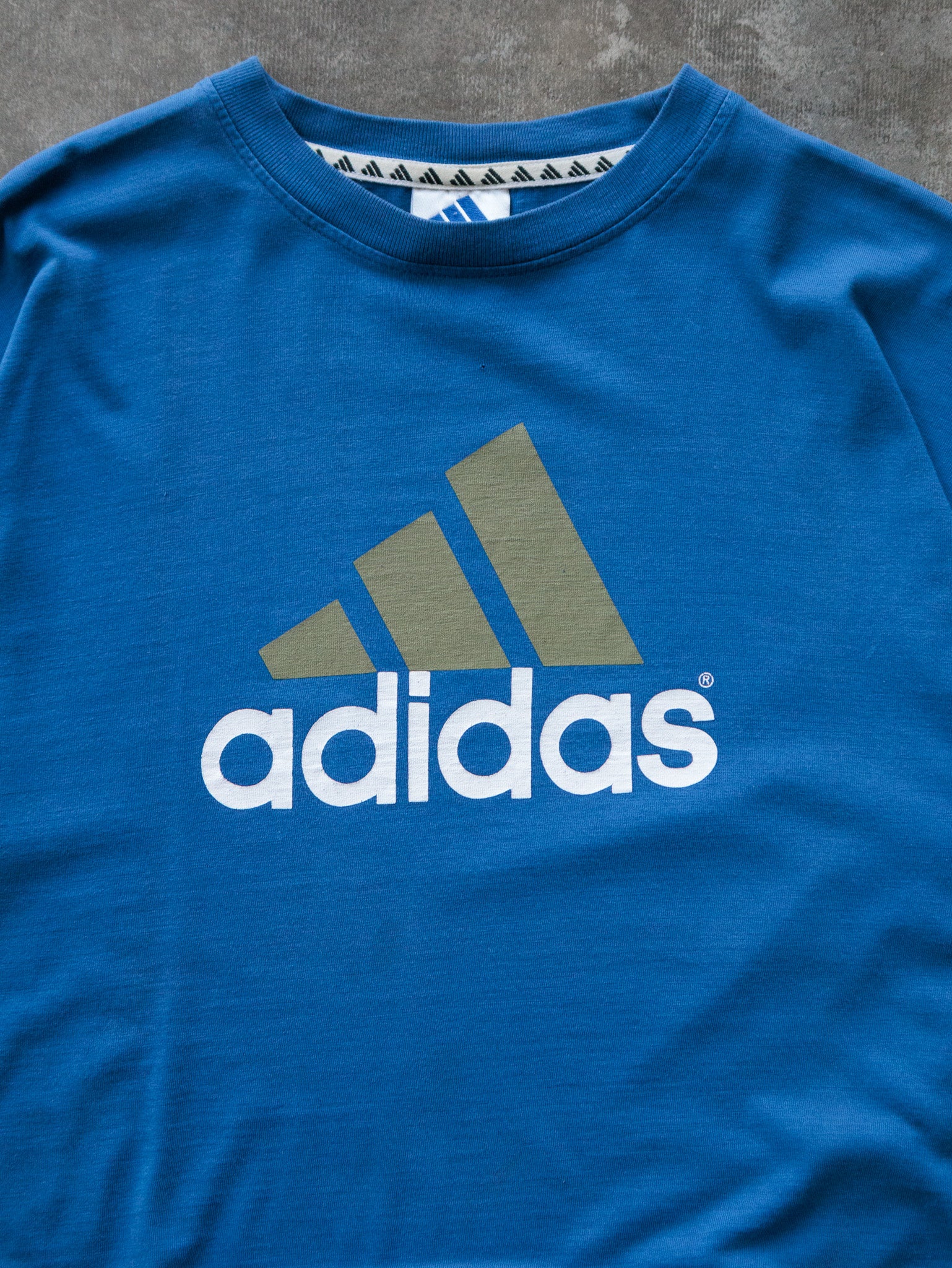 Vintage 00s Blue Adidas Tee (L)