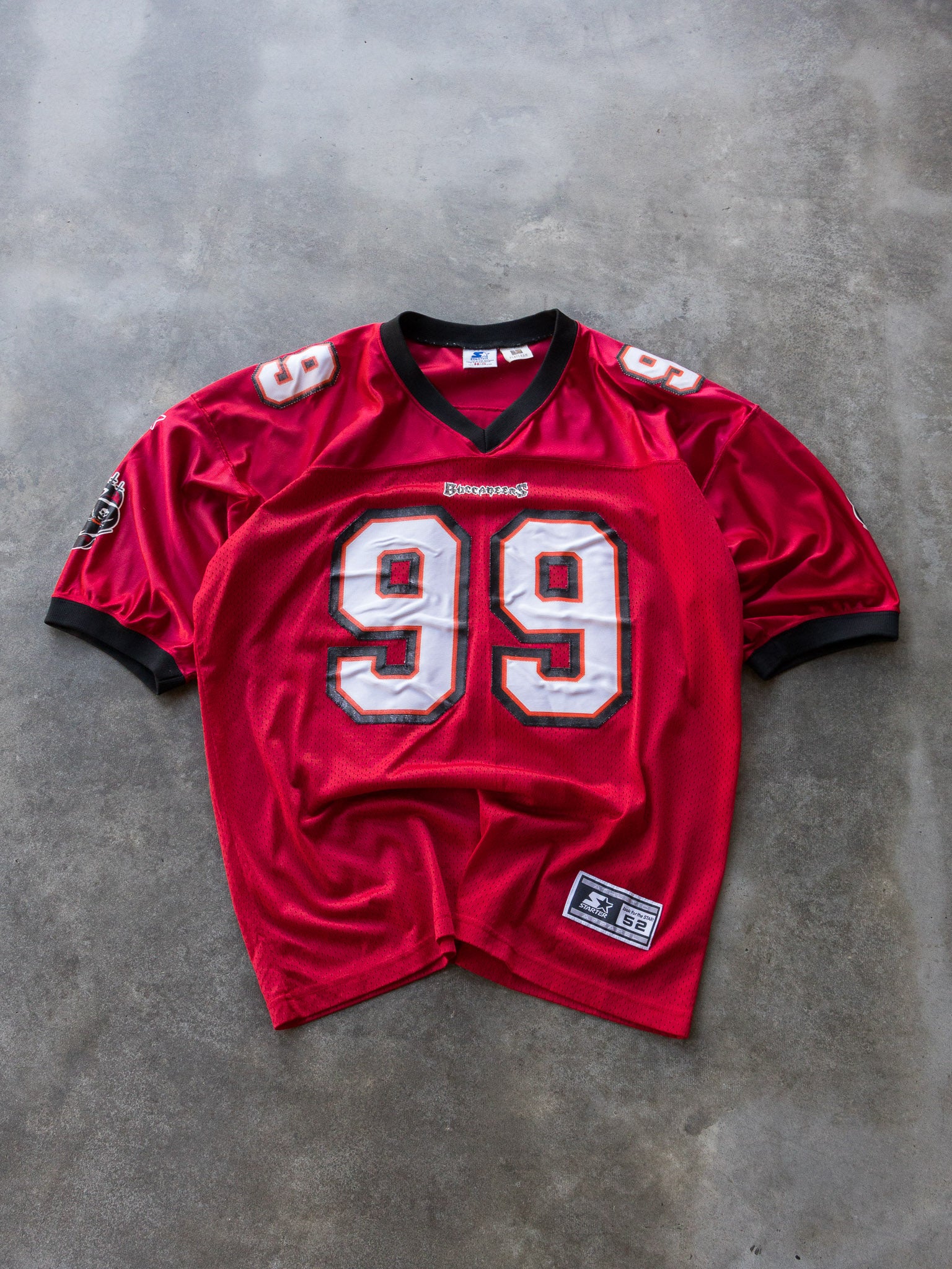 Vintage 90s Starter Tampa Bay Buccaneers Warren Sapp NFL Jersey (XL)