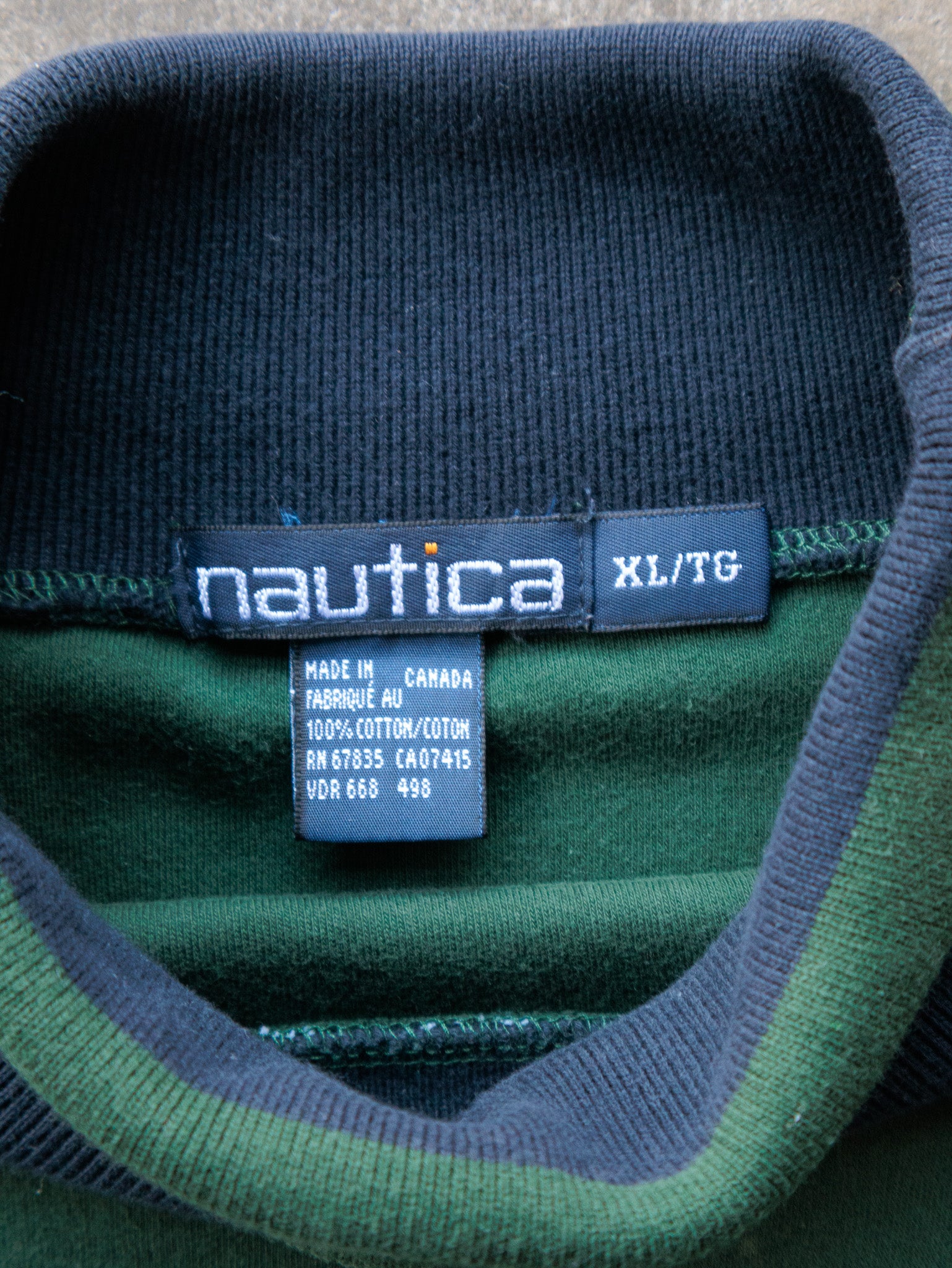Vintage 90s Green Nautica Long Sleeve (XL)
